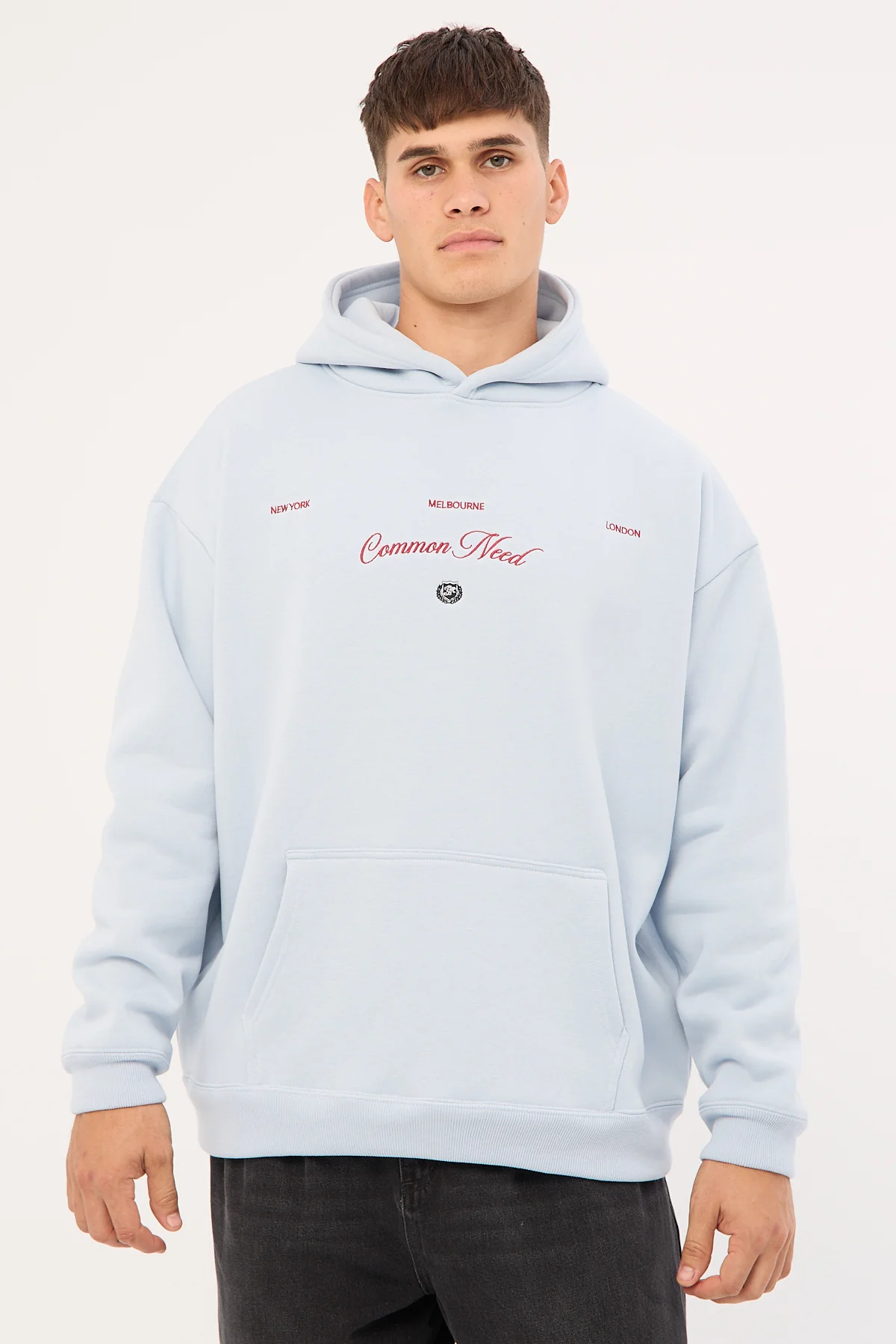 Common Need Cities Boxy Hoodie Misty Blue - Image 3