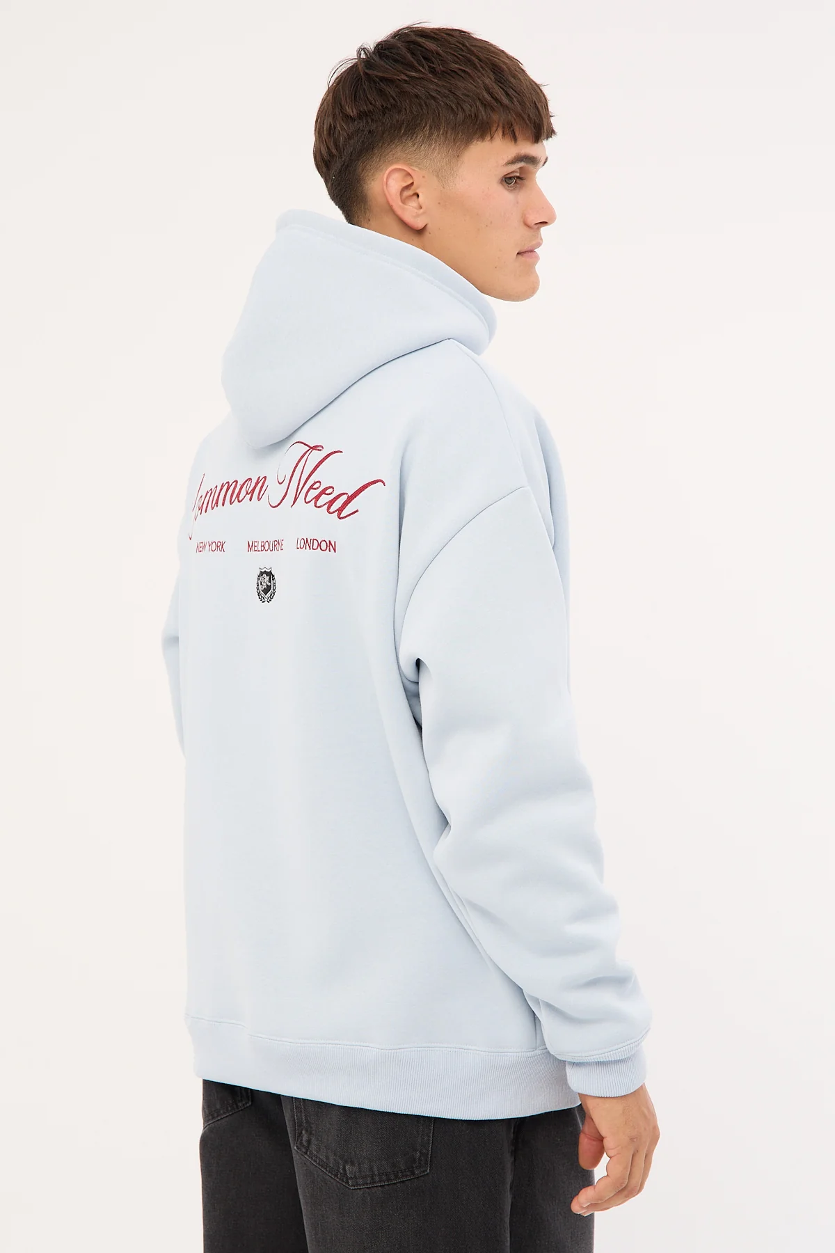Common Need Cities Boxy Hoodie Misty Blue - Image 5
