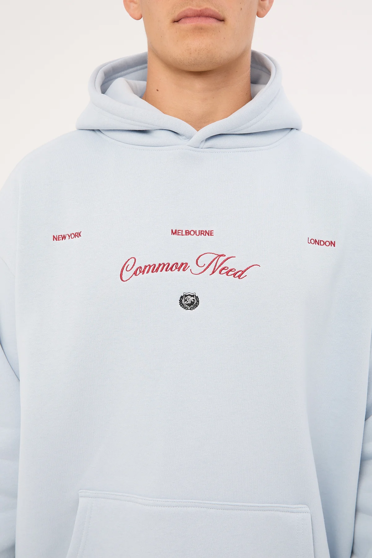 Common Need Cities Boxy Hoodie Misty Blue - Image 7