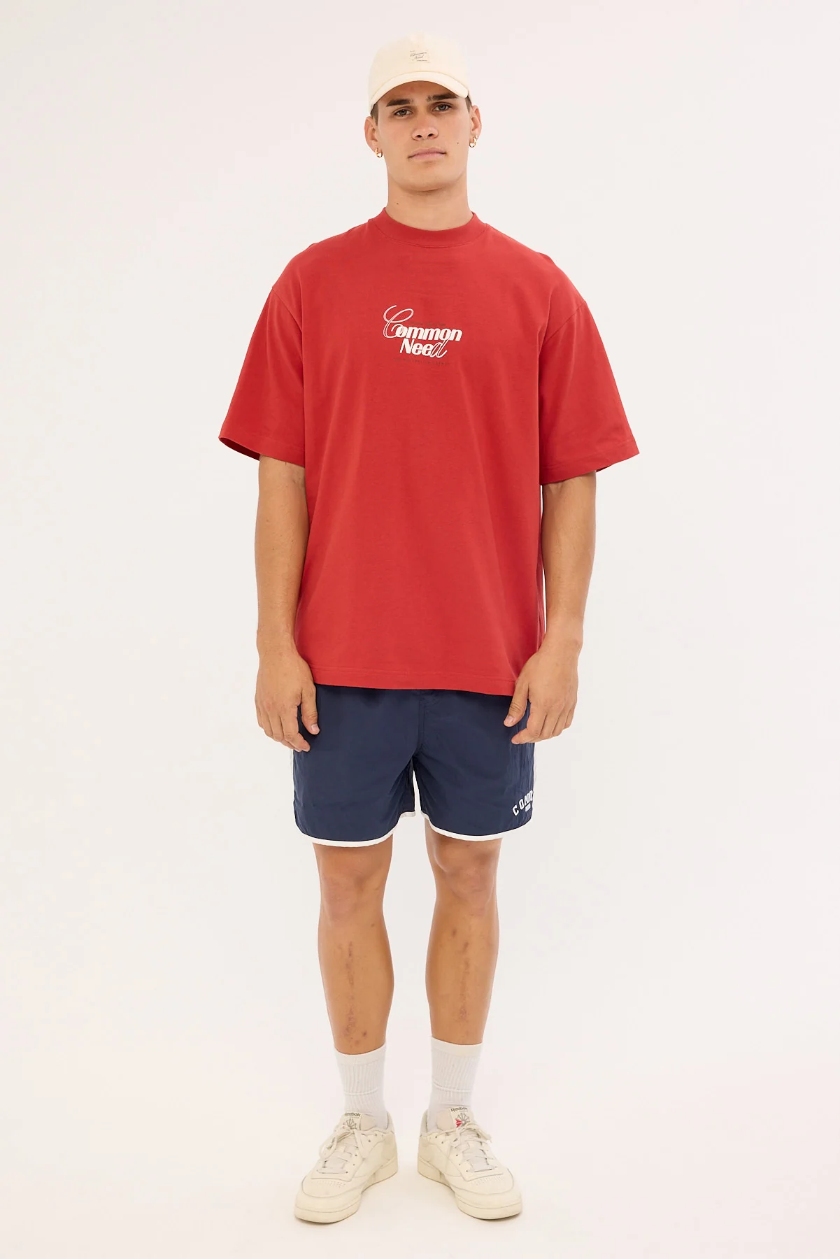 Common Need Clarity Heavyweight Boxy Tee Brick Red - Image 2