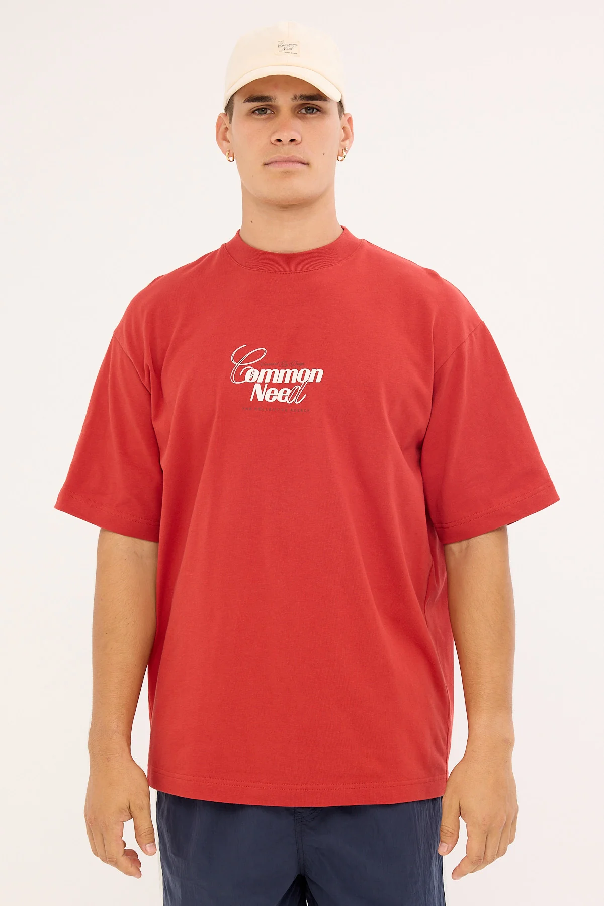 Common Need Clarity Heavyweight Boxy Tee Brick Red - Image 3