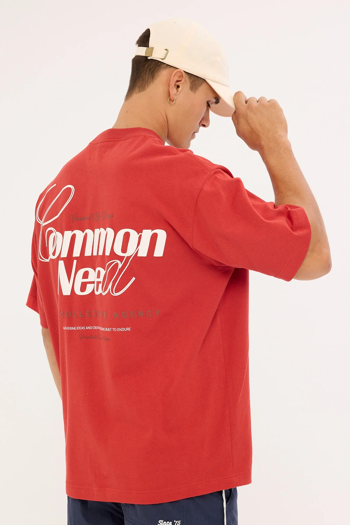 Common Need Clarity Heavyweight Boxy Tee Brick Red - Image 6