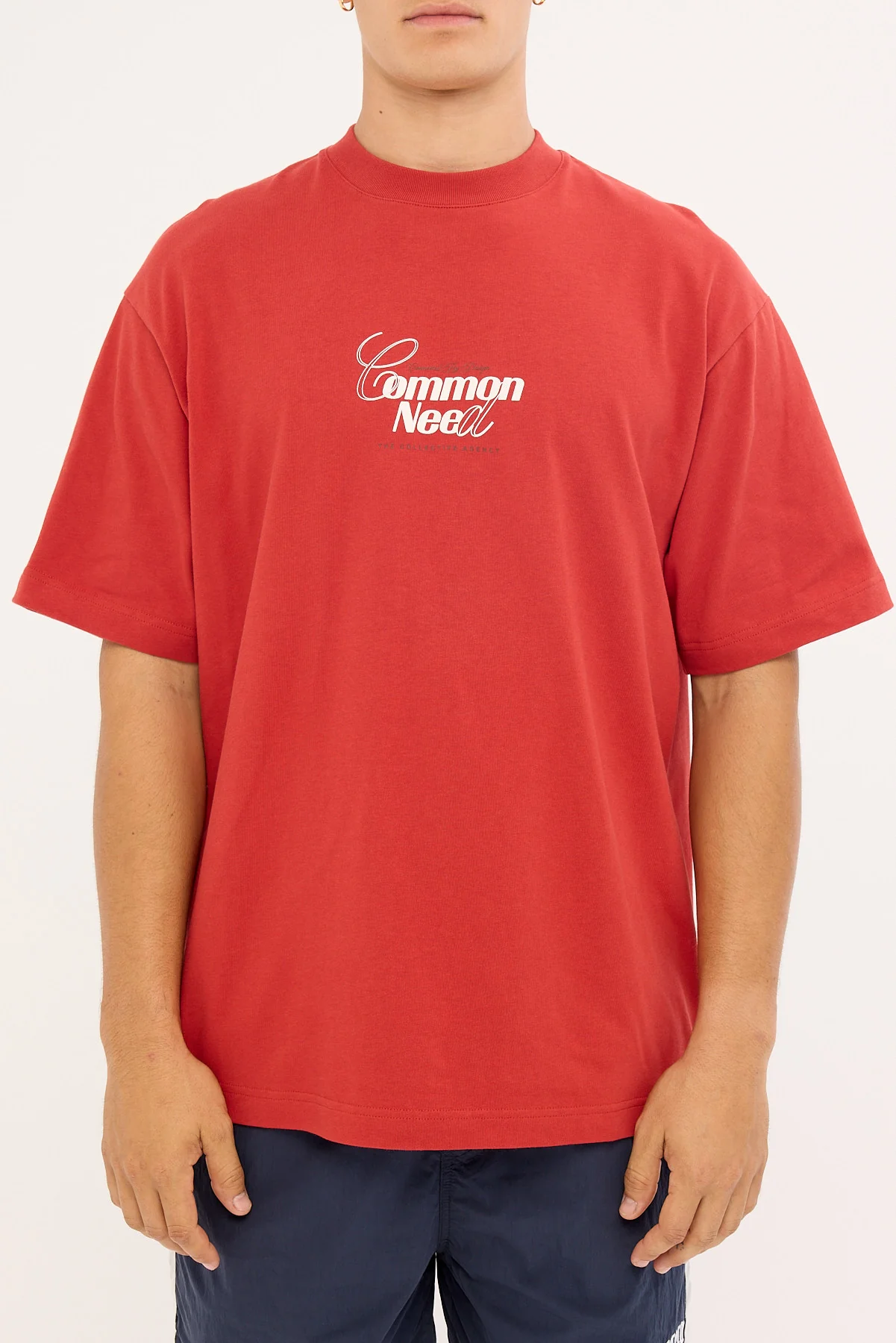 Common Need Clarity Heavyweight Boxy Tee Brick Red - Image 7