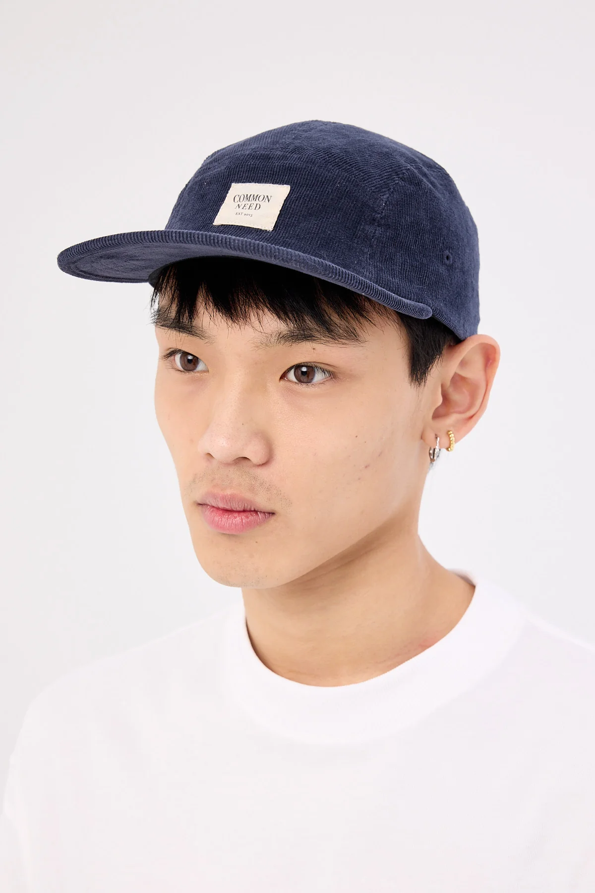 Common Need Classic Cord 5 Panel Cap Navy - Image 3