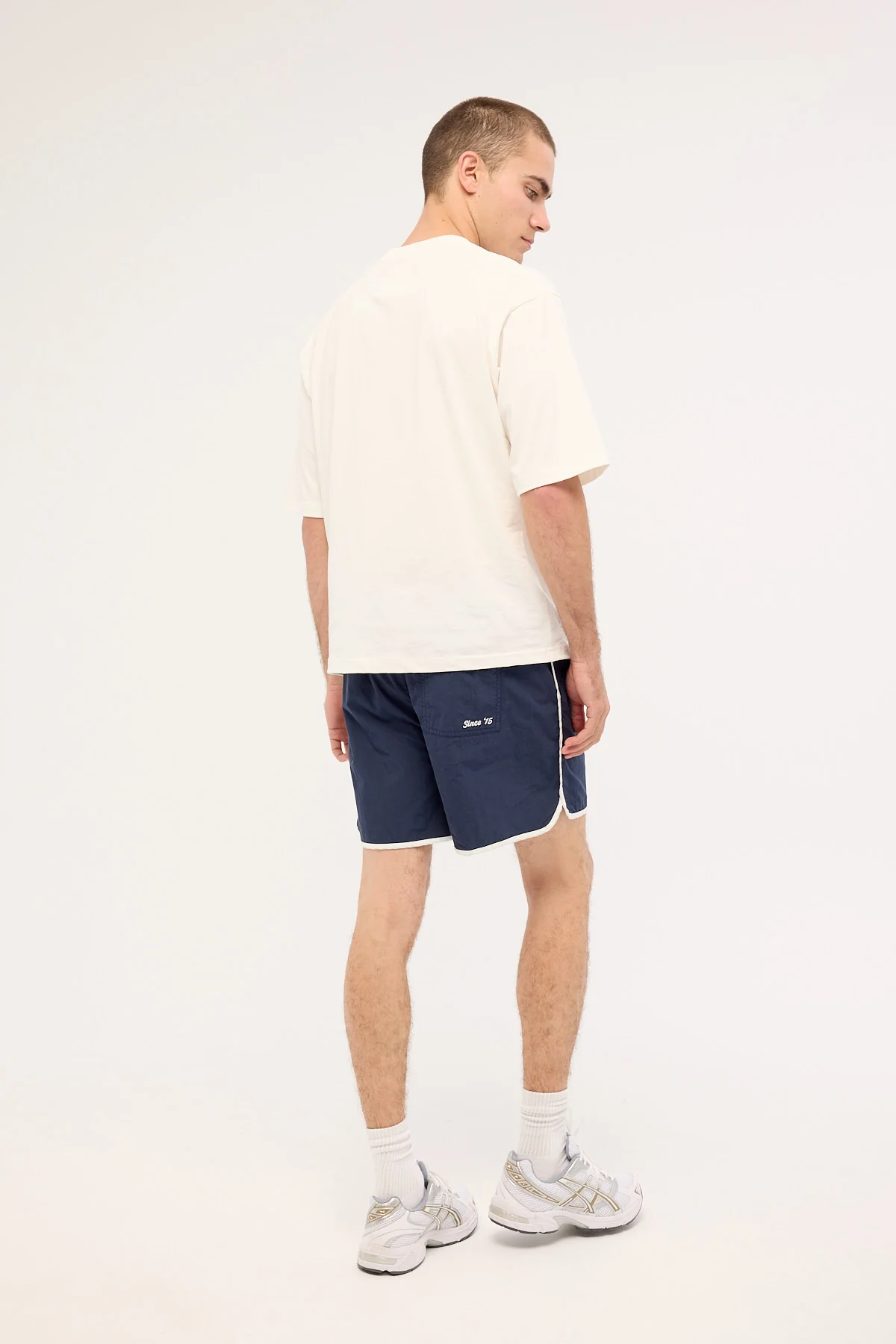 Common Need Collegiate 15 Elastic Waist Short Navy - Image 5