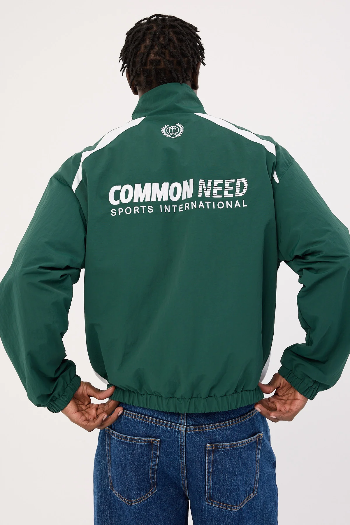 Common Need Colt Panelled Spray Jacket Dark Green - Image 2