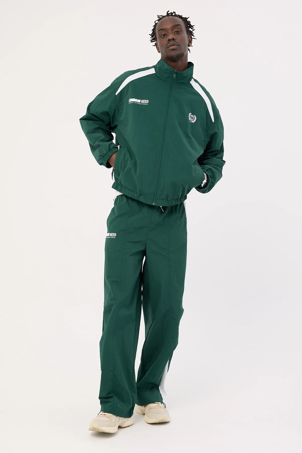 Common Need Colt Panelled Spray Jacket Dark Green - Image 5