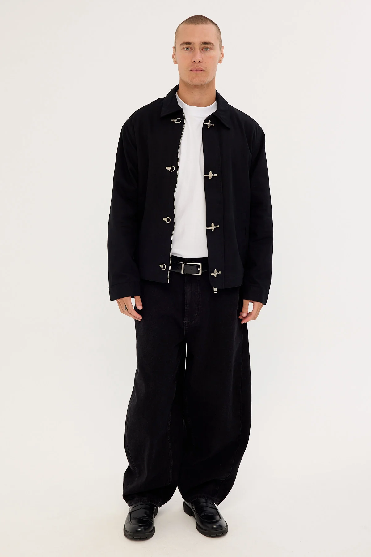 Common Need Colton Clasp Jacket Washed Black - Image 6