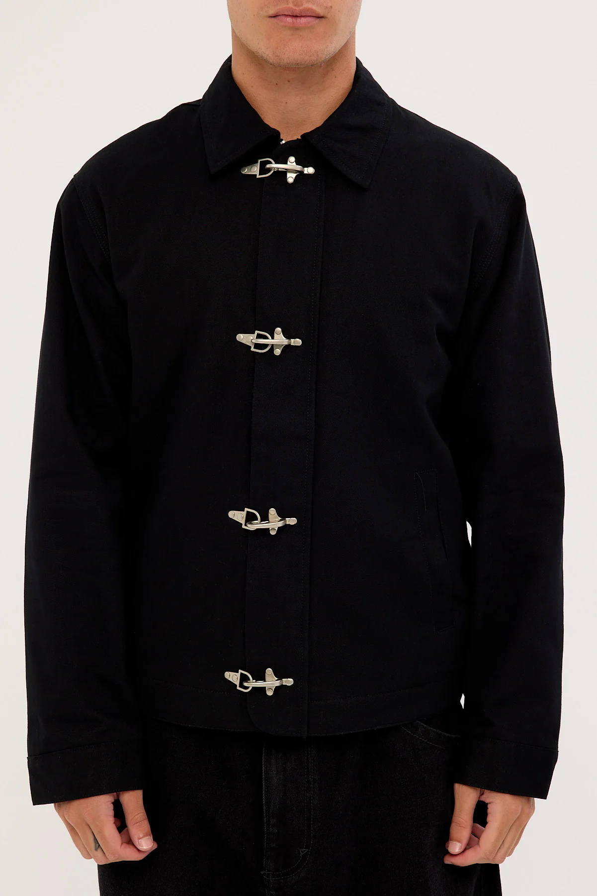 Common Need Colton Clasp Jacket Washed Black - Image 8