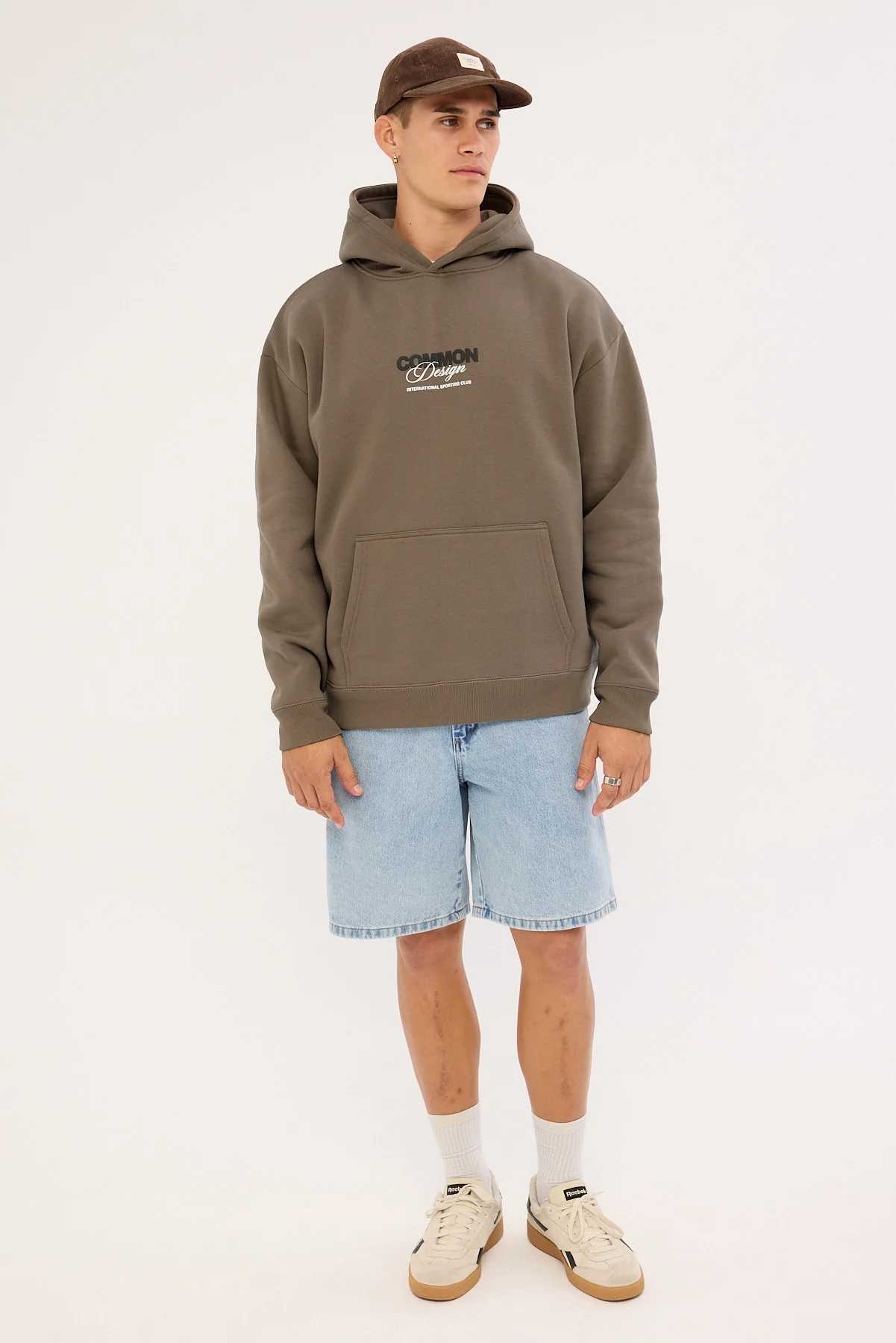Common Need Compose Boxy Hoodie Brown - Image 2