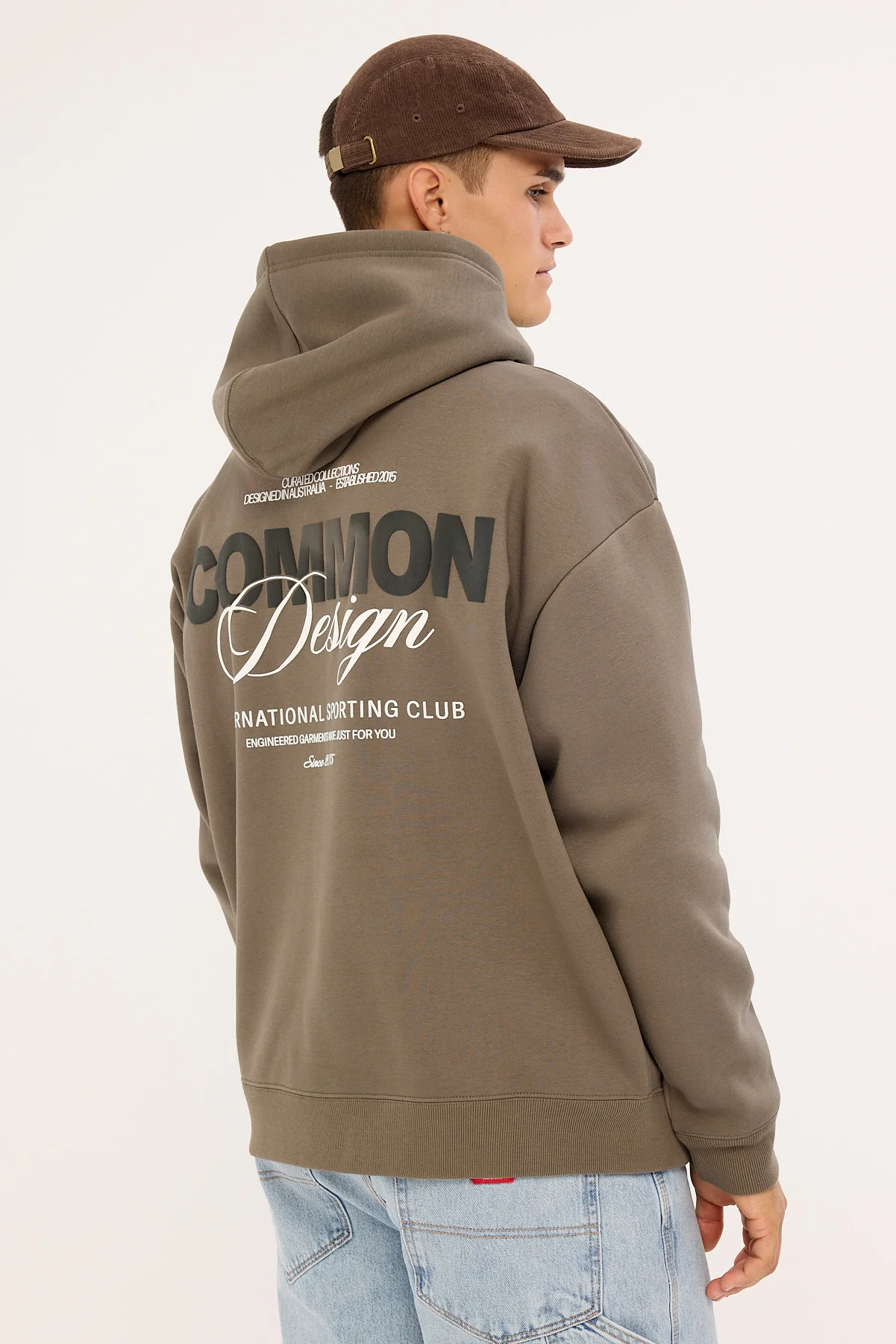 Common Need Compose Boxy Hoodie Brown - Image 6