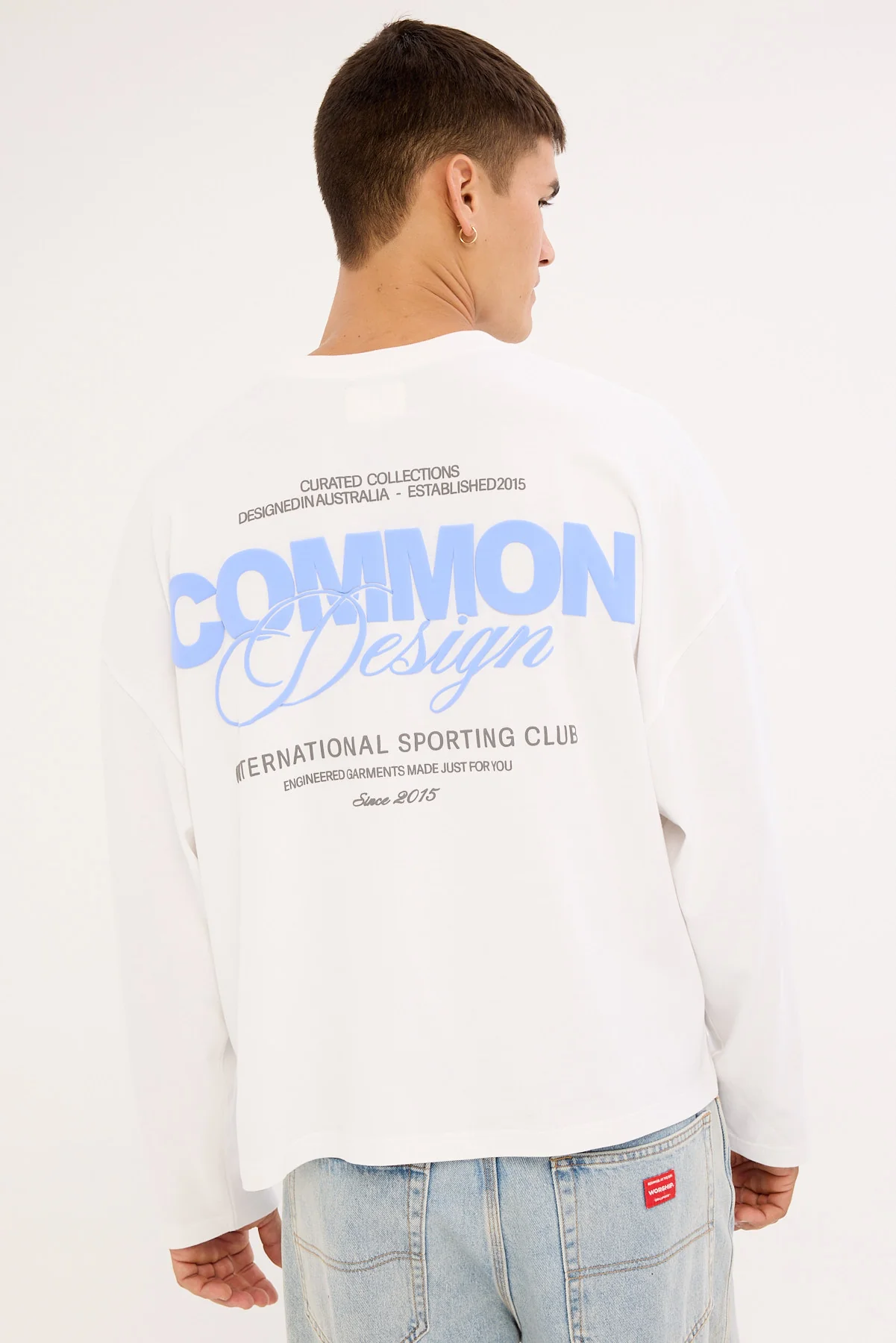 Common Need Compose Heavyweight Cropped Long Sleeve Tee White