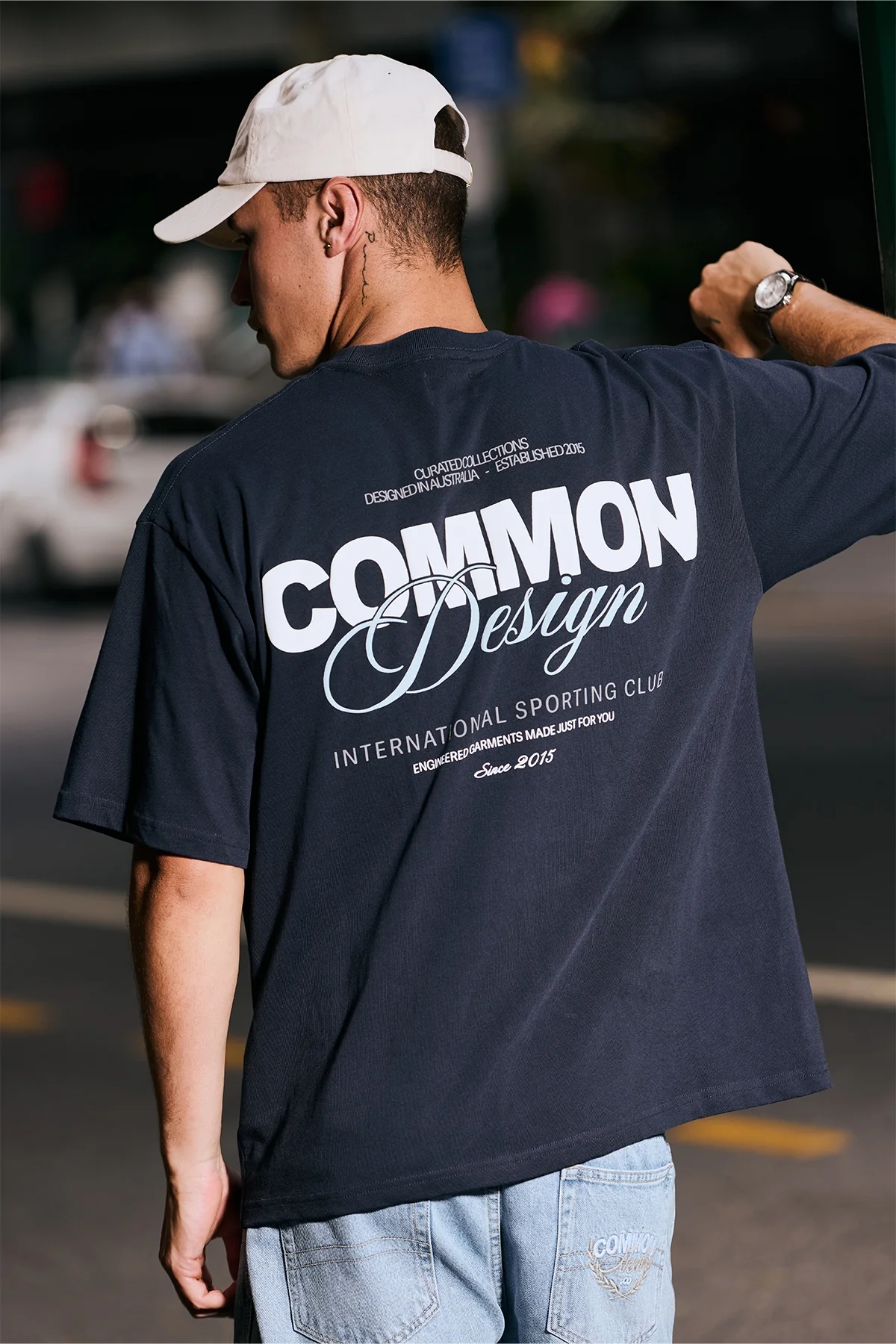 Common Need Compose Heavyweight Easy Tee Washed Indigo