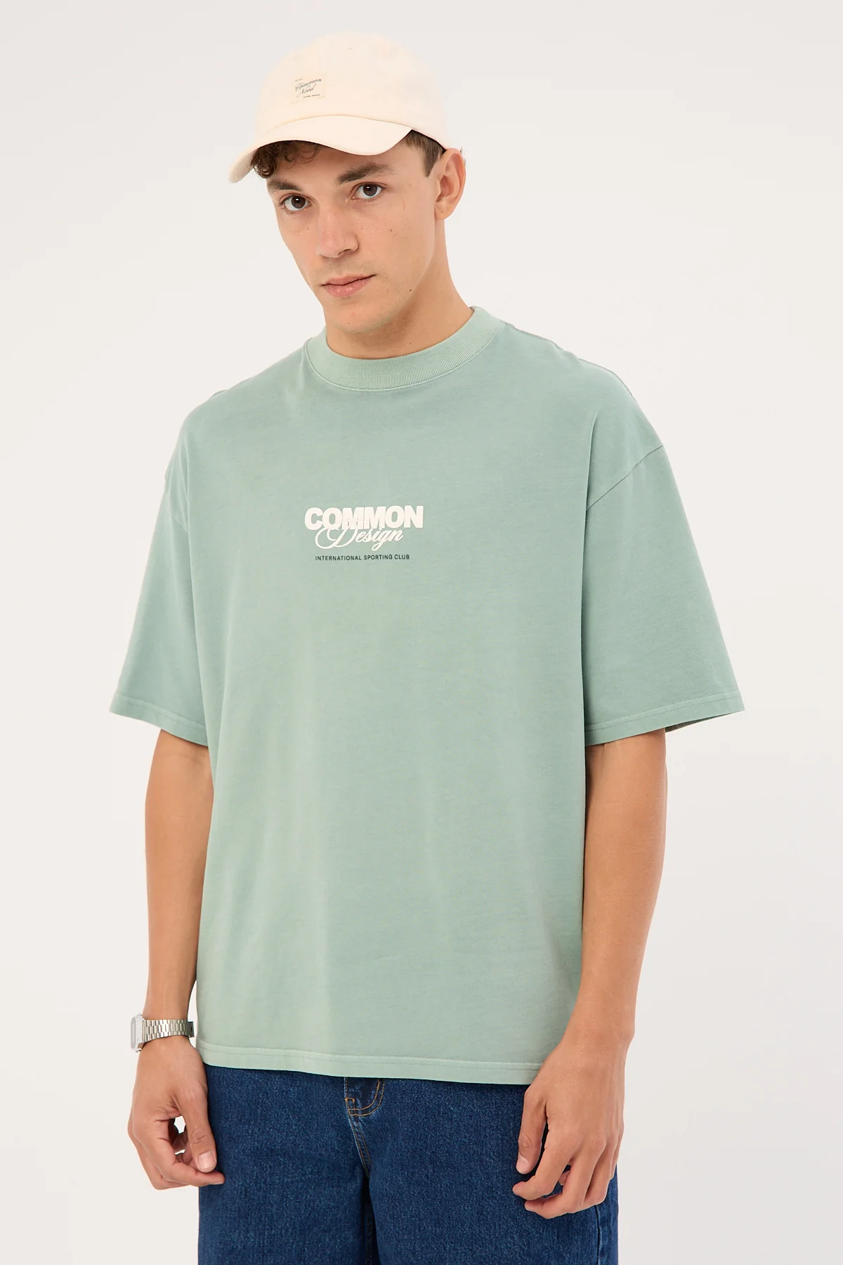 Common Need Compose Heavyweight Easy Tee Washed Jade - Image 3