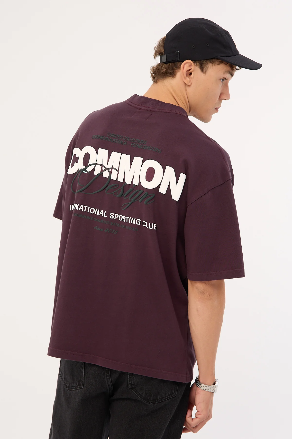 Common Need Compose Heavyweight Easy Tee Washed Plum - Image 4