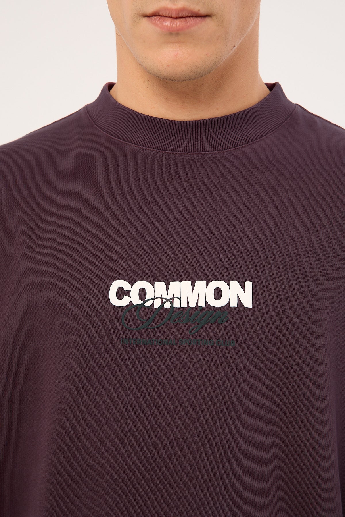 Common Need Compose Heavyweight Easy Tee Washed Plum - Image 6