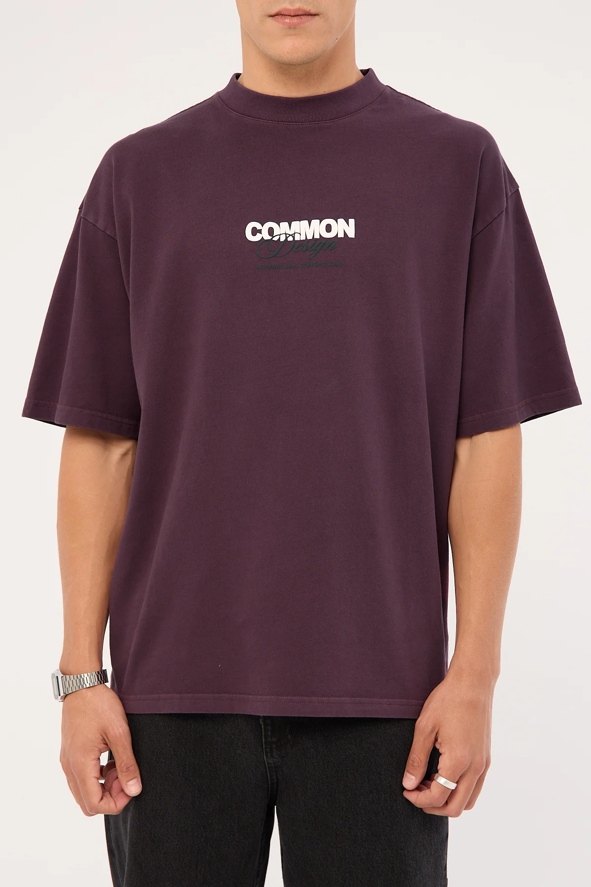 Common Need Compose Heavyweight Easy Tee Washed Plum - Image 7