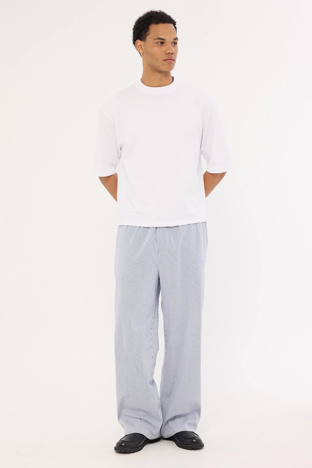 Common Need Costa Baggy Pant Blue Stripe