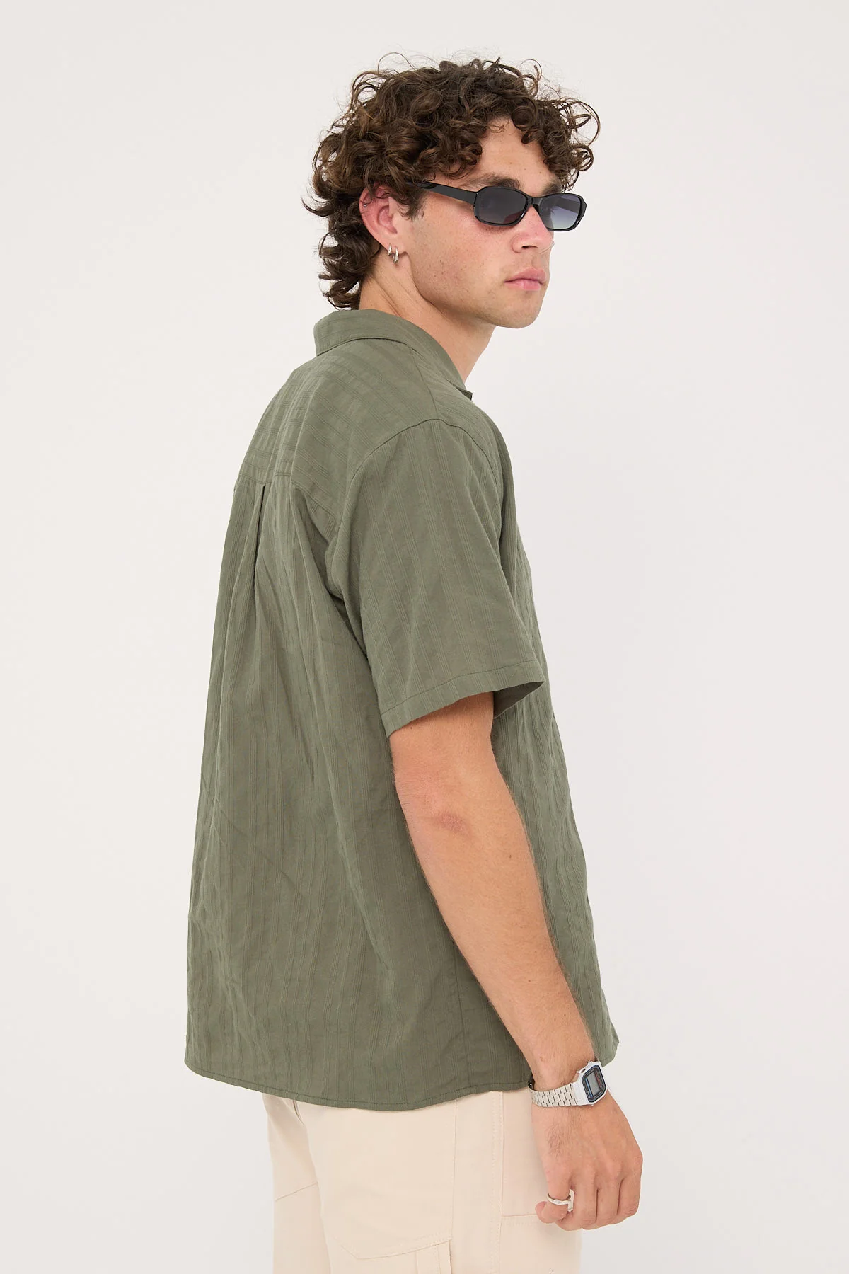 Common Need Croatia Resort Shirt Olive Green - Image 4