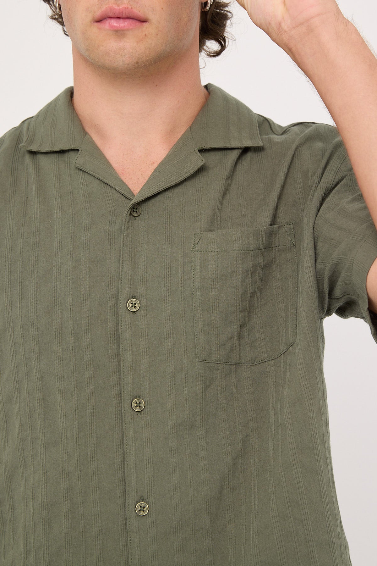 Common Need Croatia Resort Shirt Olive Green - Image 5