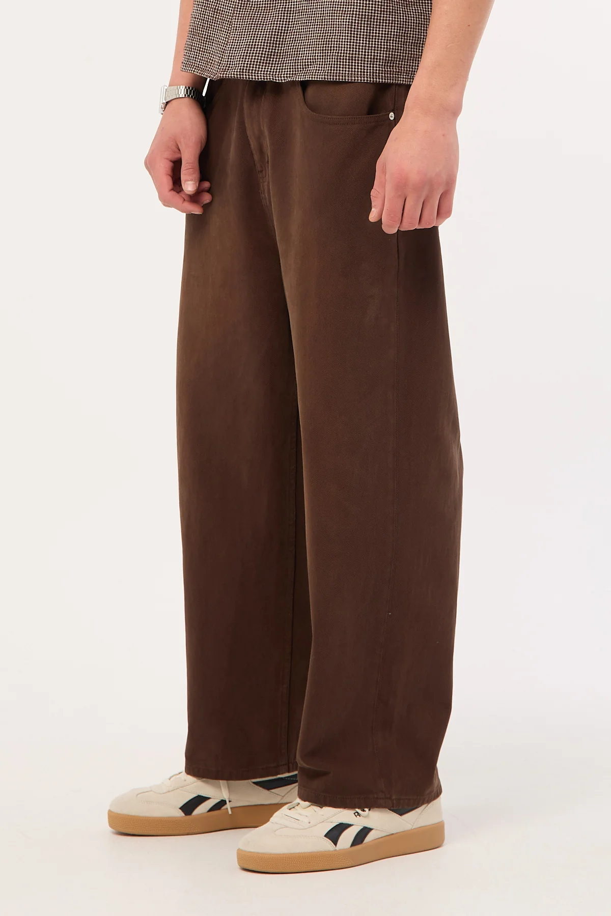 Common Need Dalton Baggy Jean Washed Brown - Image 4