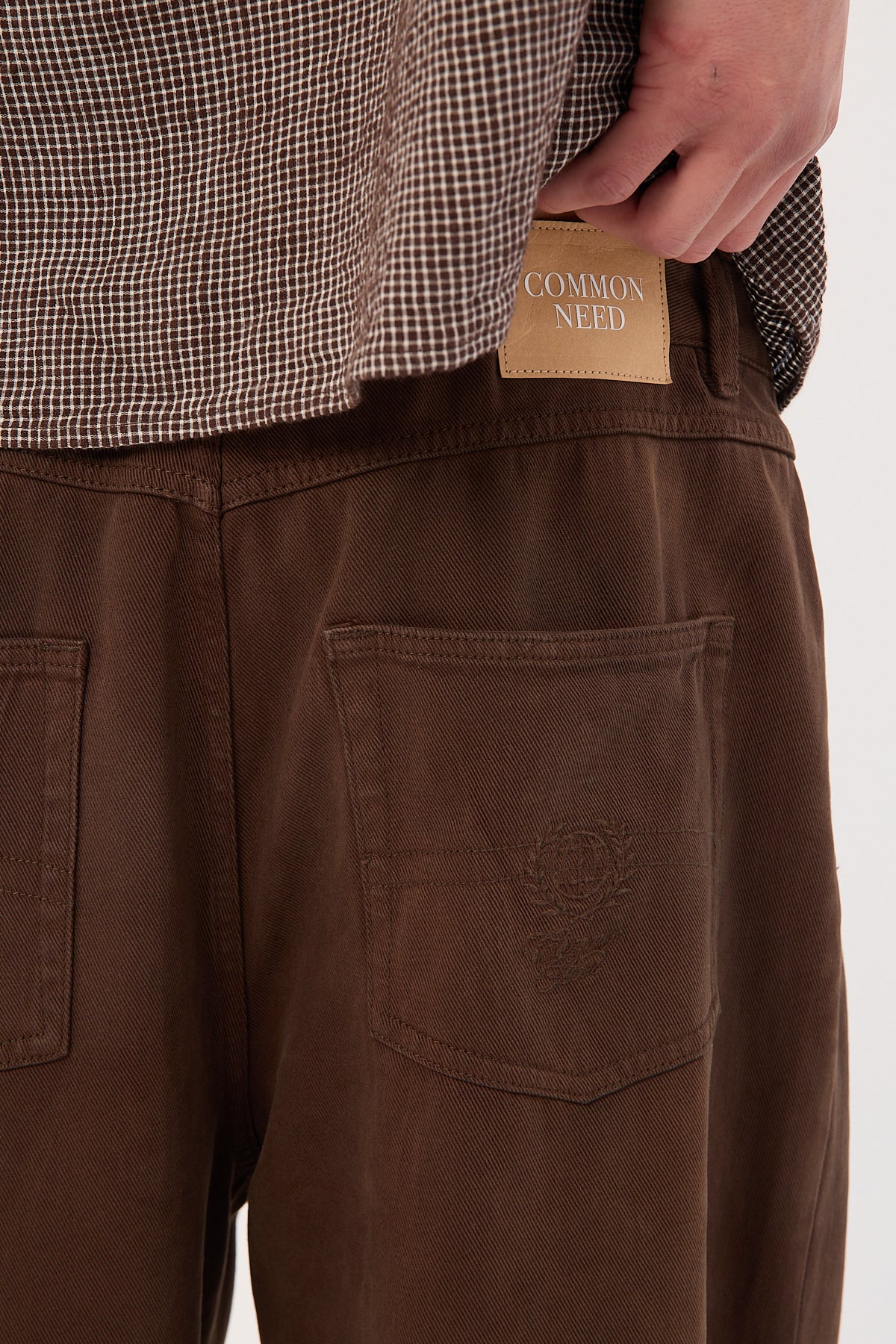 Common Need Dalton Baggy Jean Washed Brown - Image 6