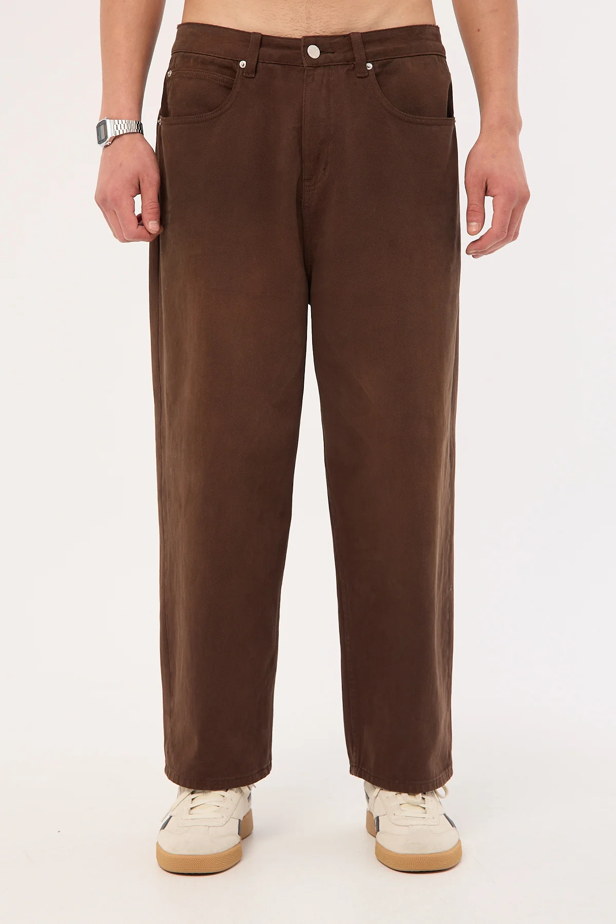 Common Need Dalton Baggy Jean Washed Brown - Image 7