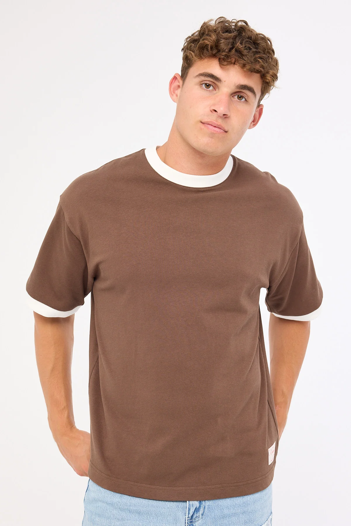 Common Need Dante Heavyweight Ringer Easy tee Fudge - Image 3