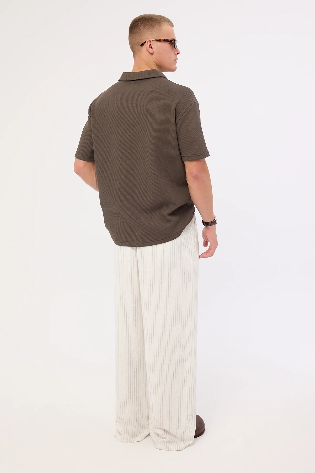 Common Need Daybreak Baggy Linen Pant White Stripe - Image 5