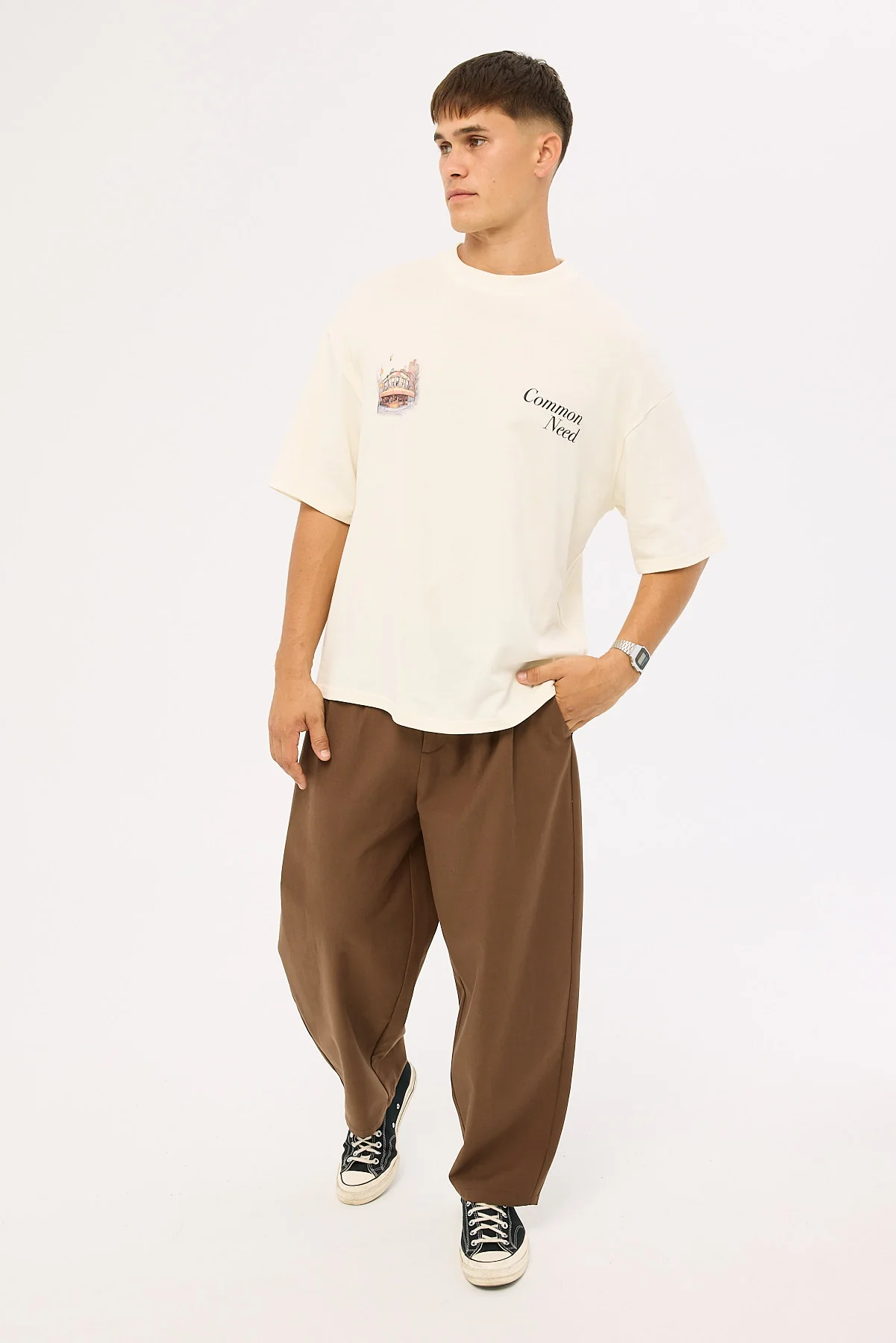 Common Need Deli Heavyweight Easy Tee Ecru - Image 2