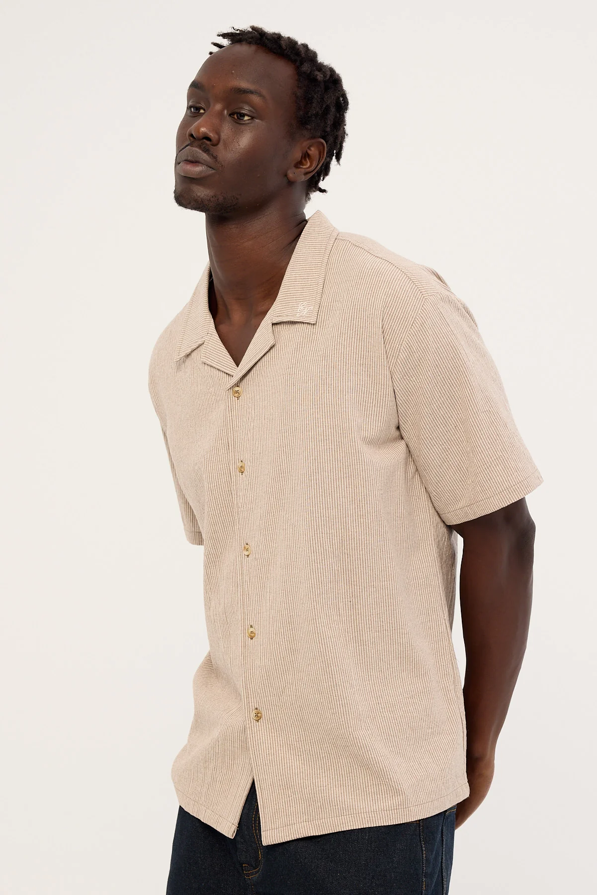 Common Need District Boxy Resort Shirt Oat - Image 3