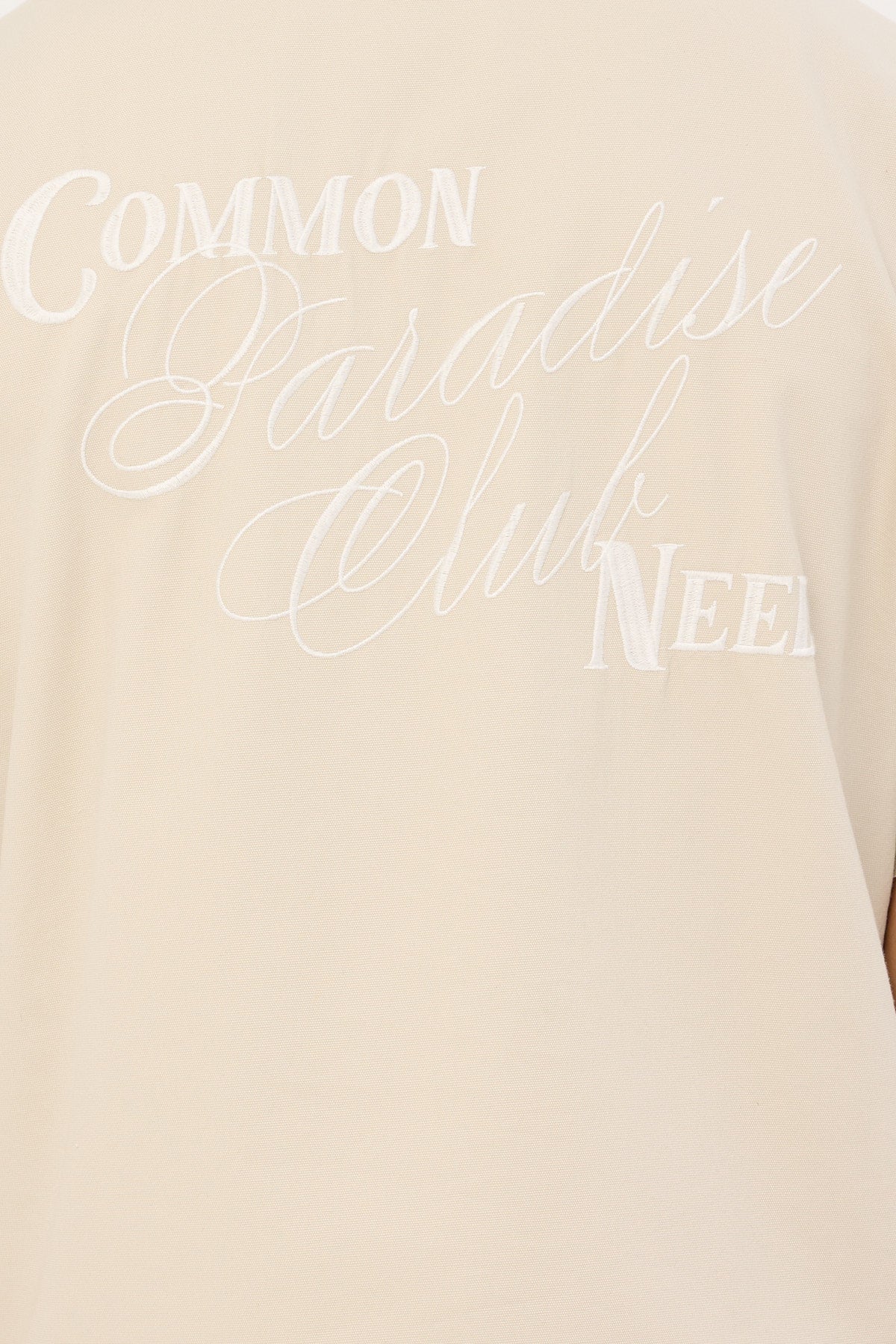 Common Need Divine Boxy Cropped Resort Shirt Dove Grey - Image 7