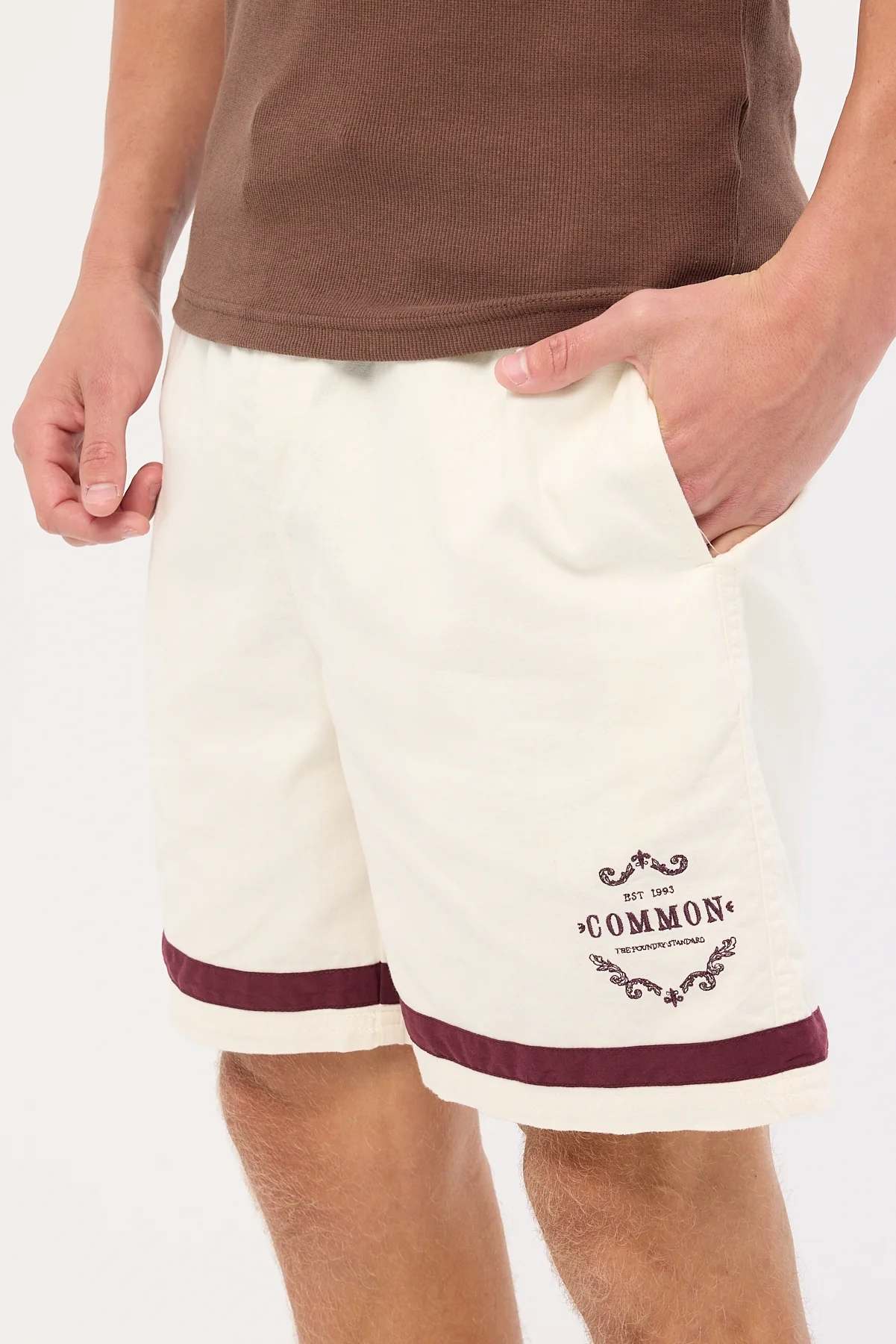 Common Need Dynasty Elastic Waist Short Ecru - Image 5