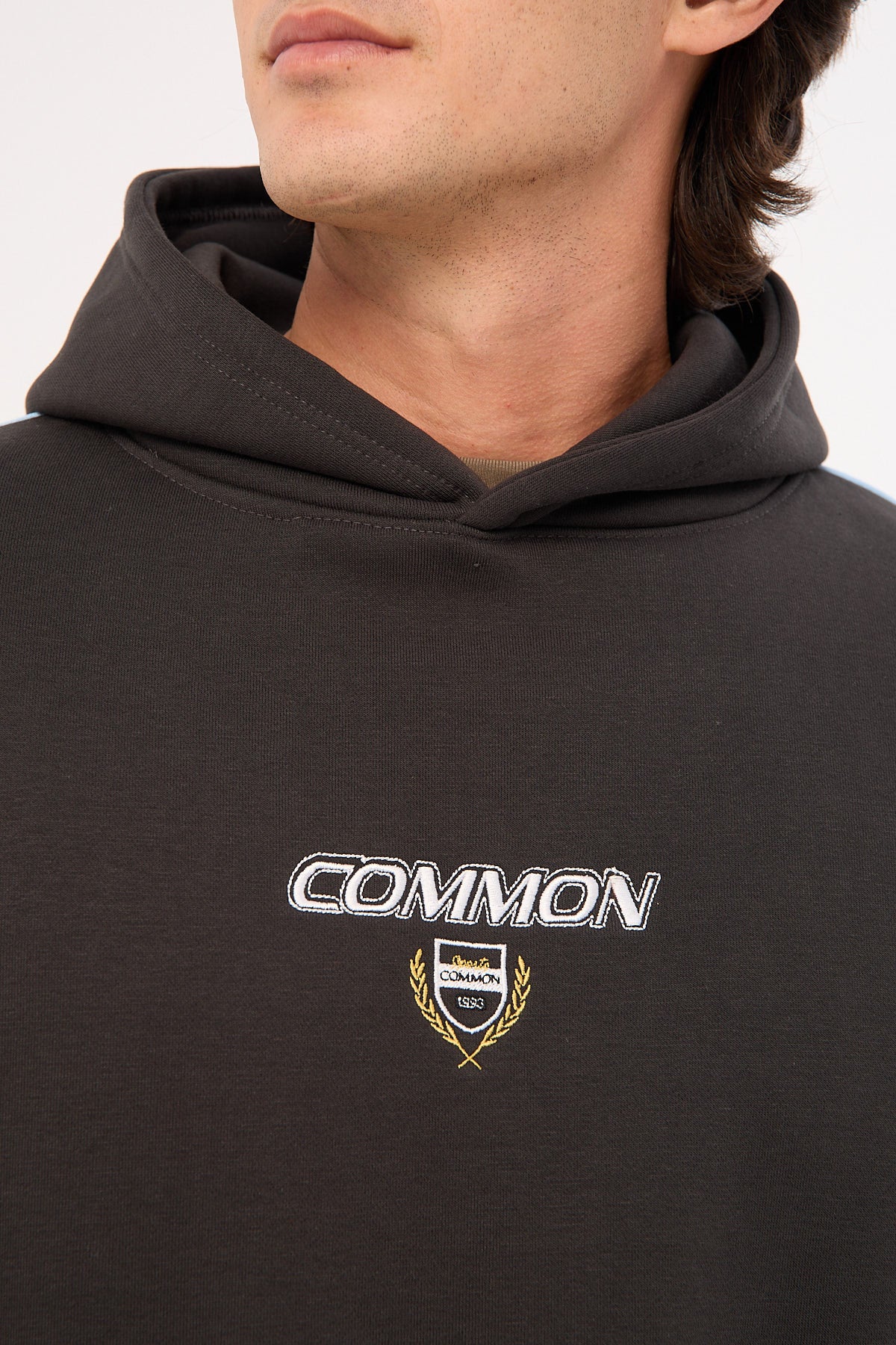 Common Need Emblem Boxy Hoodie Black - Image 7