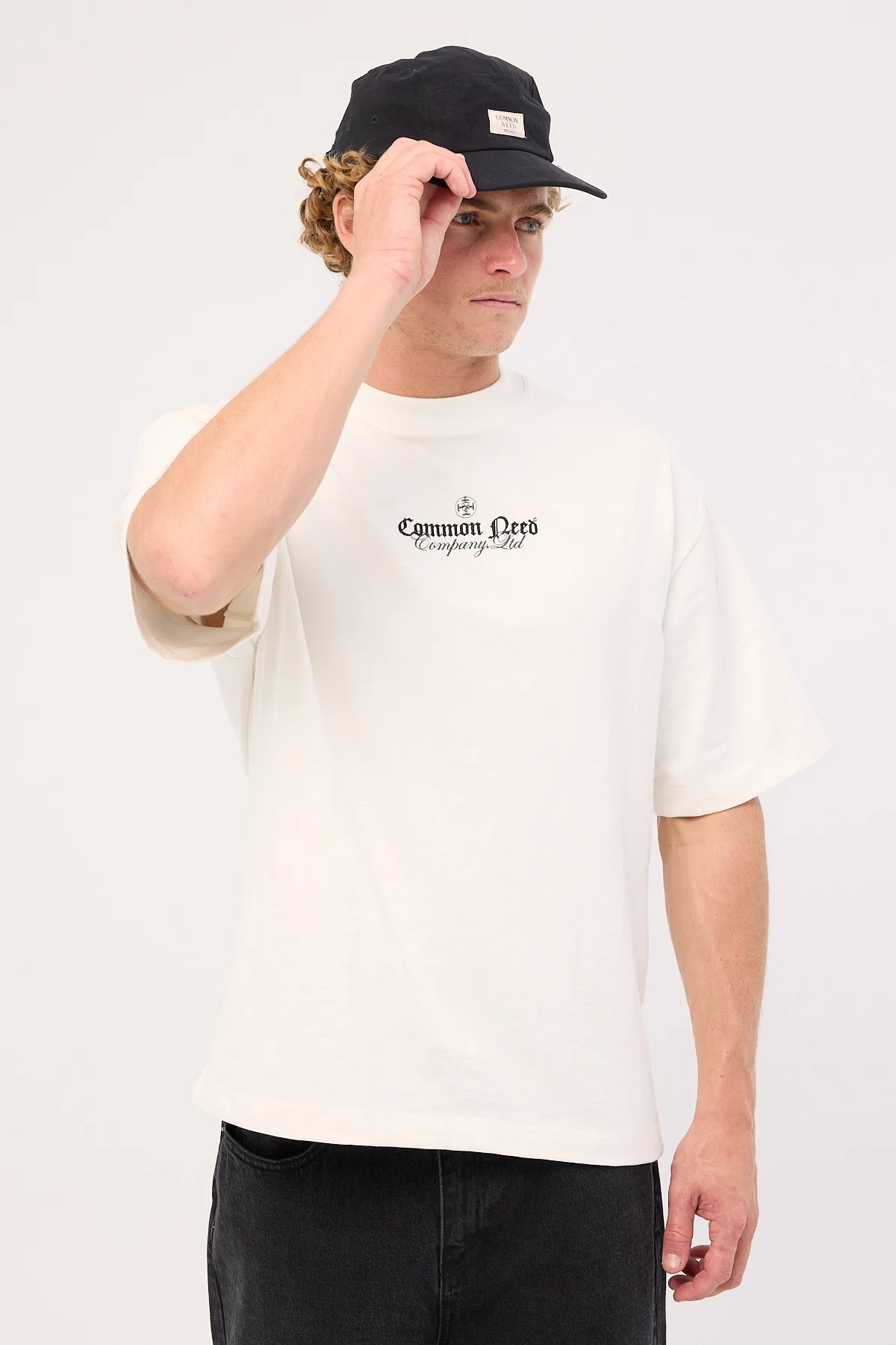 Common Need Emboss Heavyweight Slub Easy Tee Off White - Image 2
