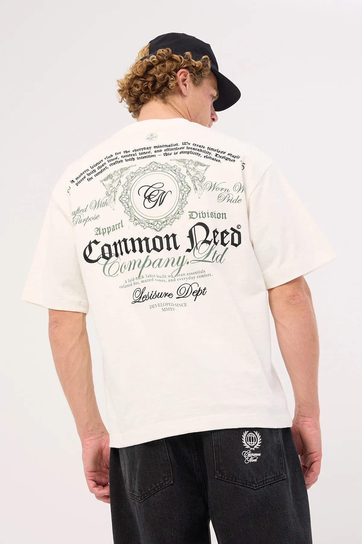 Common Need Emboss Heavyweight Slub Easy Tee Off White - Image 3