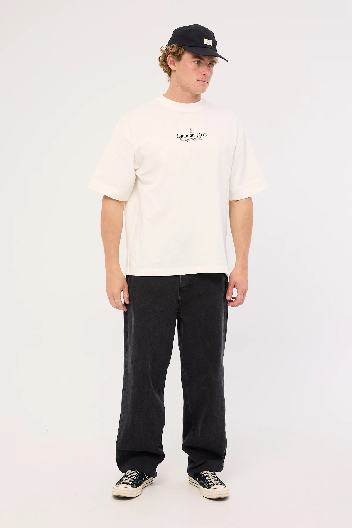 Common Need Emboss Heavyweight Slub Easy Tee Off White - Image 4