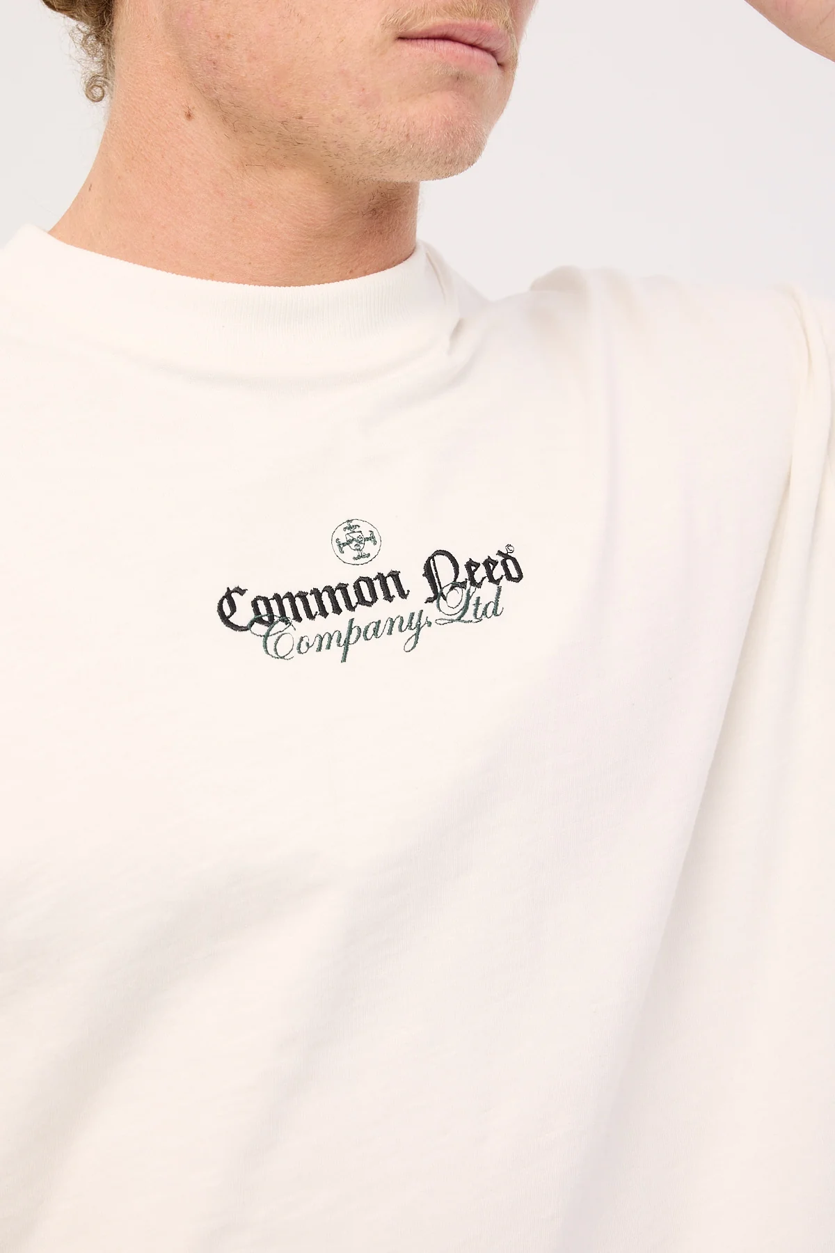 Common Need Emboss Heavyweight Slub Easy Tee Off White - Image 6