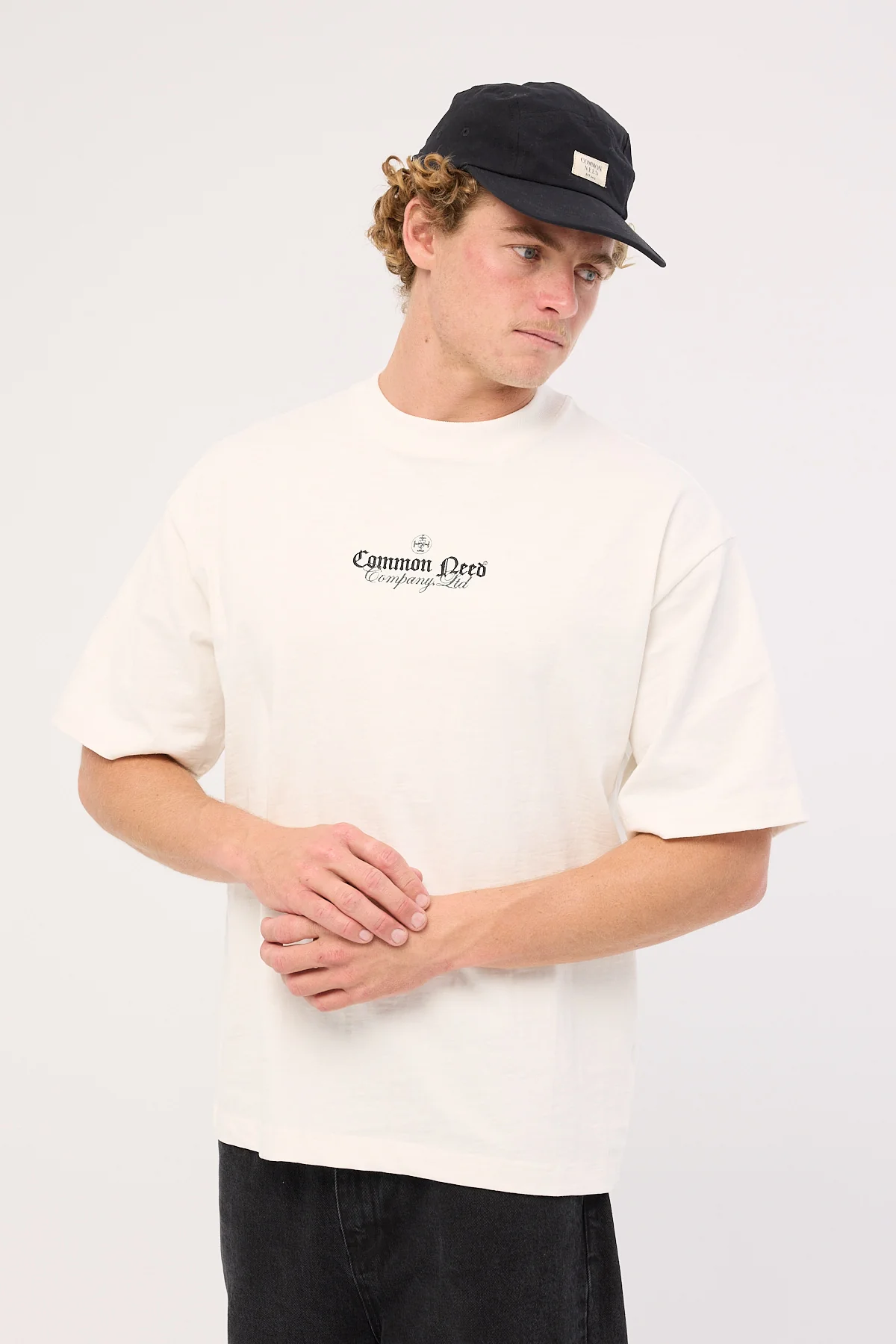Common Need Emboss Heavyweight Slub Easy Tee Off White - Image 7