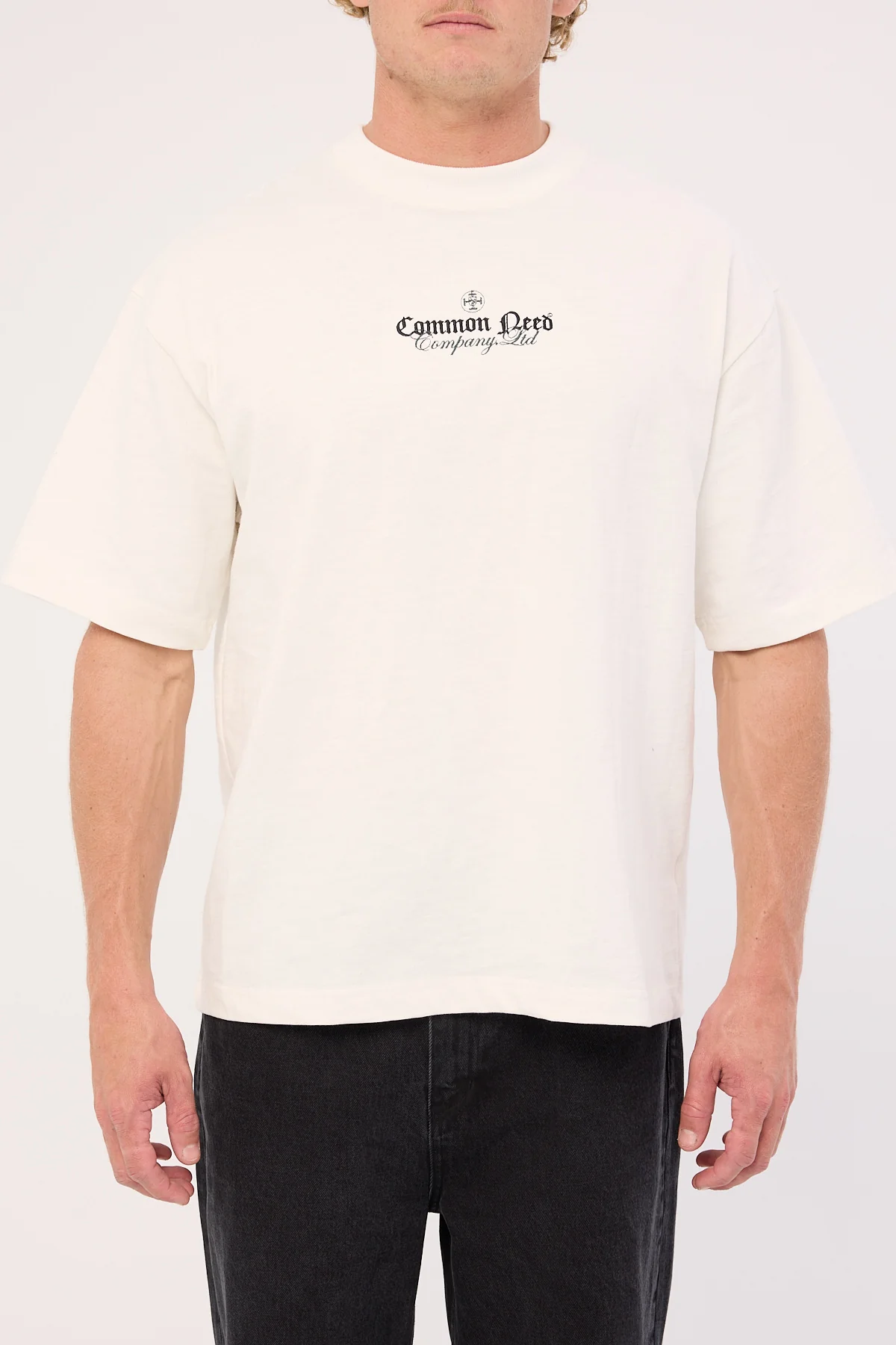 Common Need Emboss Heavyweight Slub Easy Tee Off White - Image 9