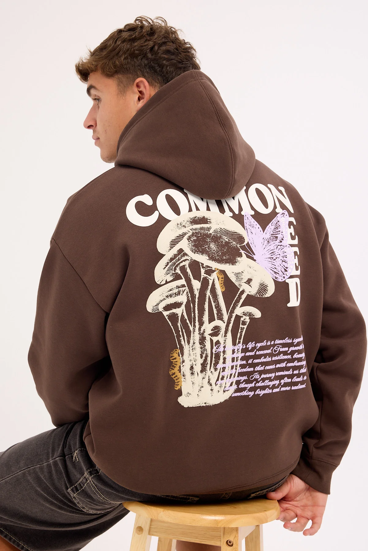 Common Need Fable Boxy Hoodie Dark Fudge