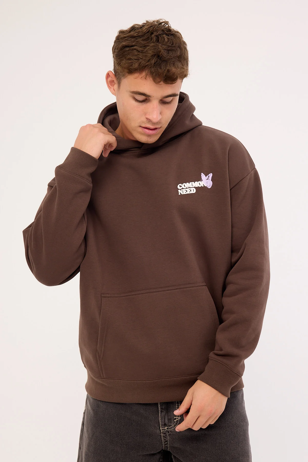 Common Need Fable Boxy Hoodie Dark Fudge - Image 3