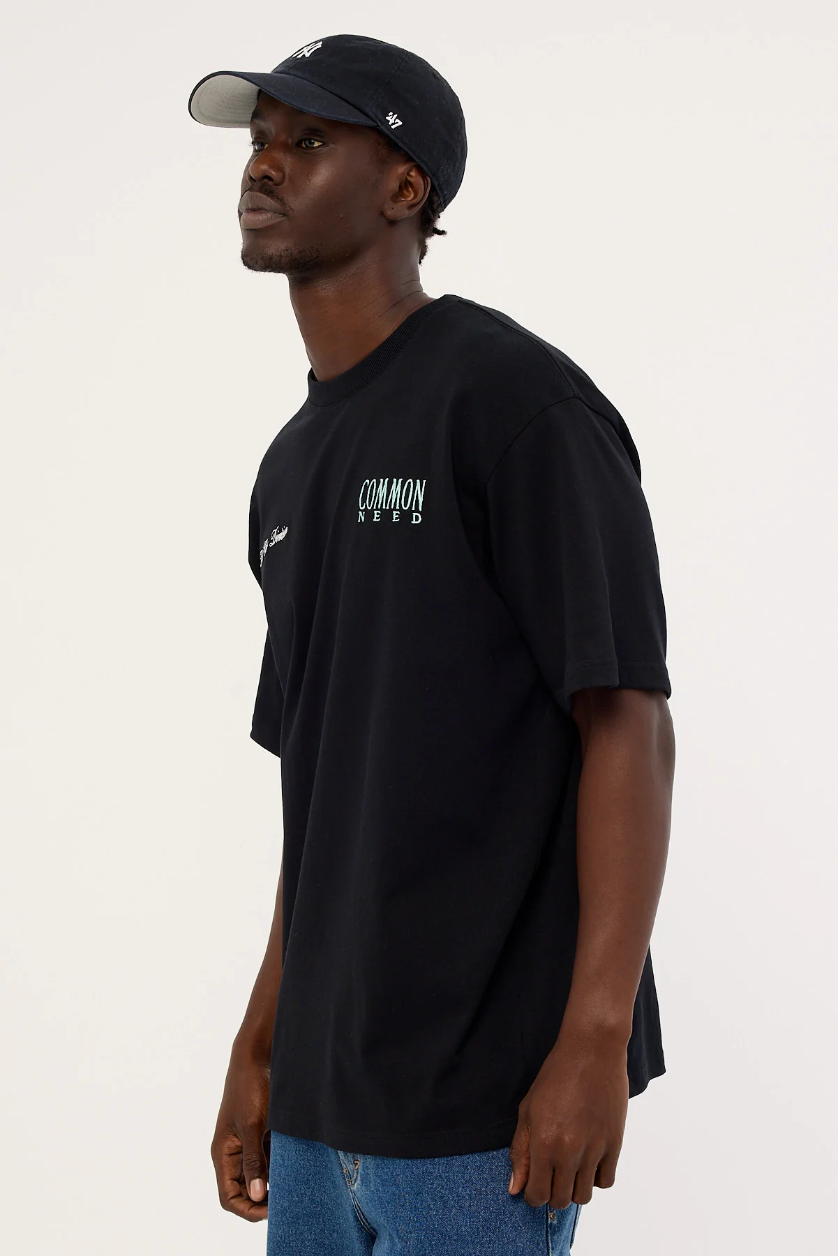 Common Need First Class Heavyweight Boxy Tee Black - Image 4
