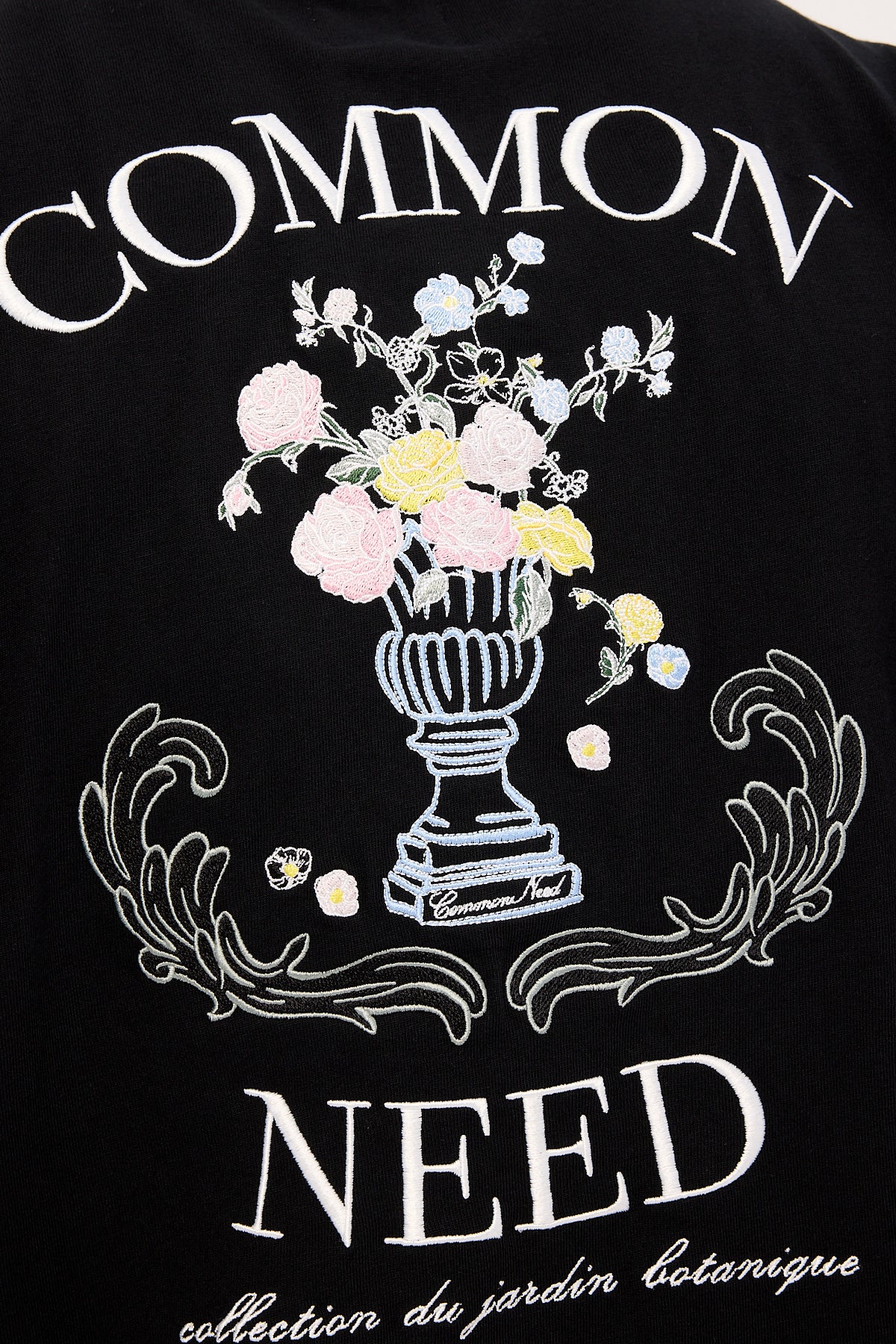 Common Need Floralia Heavyweight Easy Tee Black - Image 6