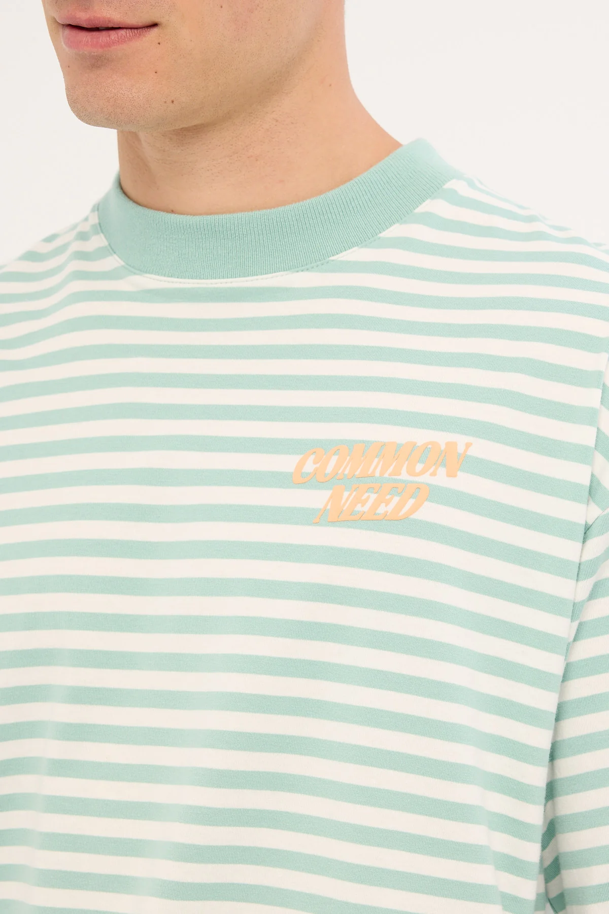 Common Need Flow Easy Tee Sage Stripe - Image 4