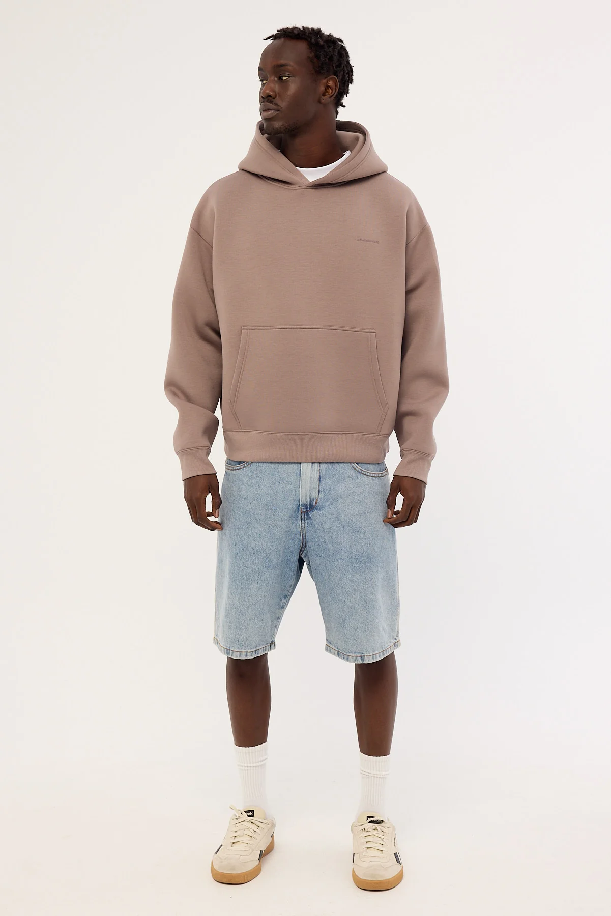 Common Need Focus Boxy Tech Hoodie Taupe - Image 2