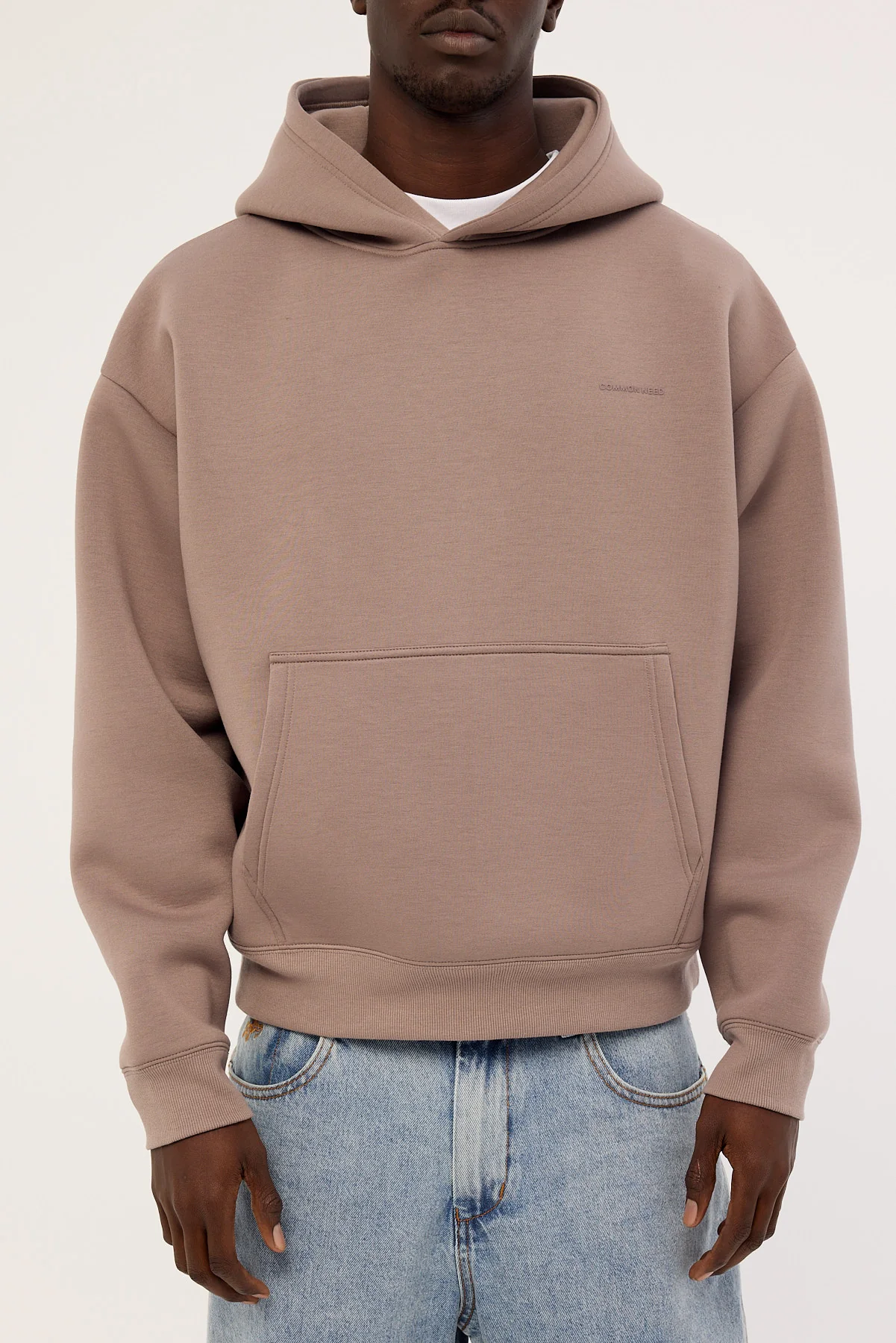 Common Need Focus Boxy Tech Hoodie Taupe - Image 6