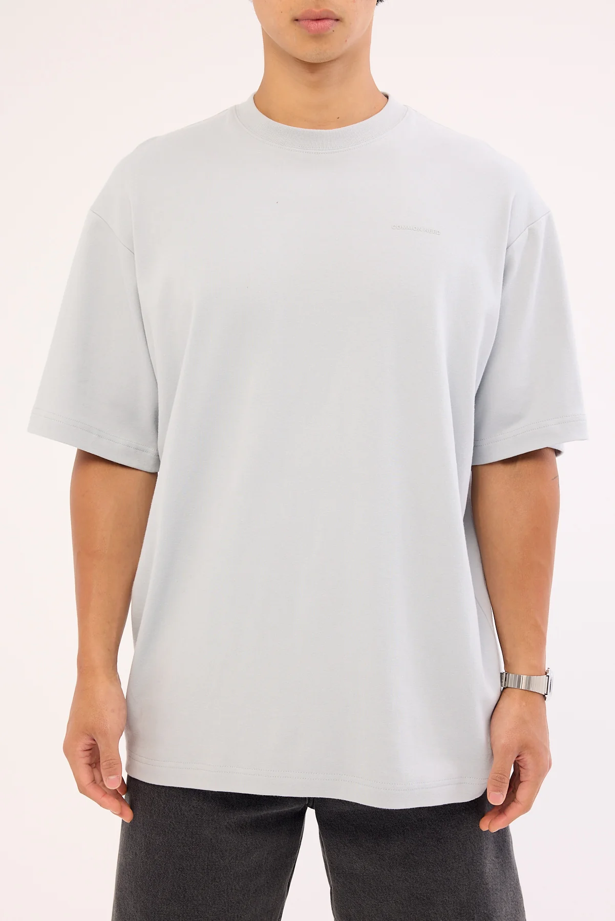 Common Need Focus Heavyweight Boxy Tech Tee Grey - Image 7