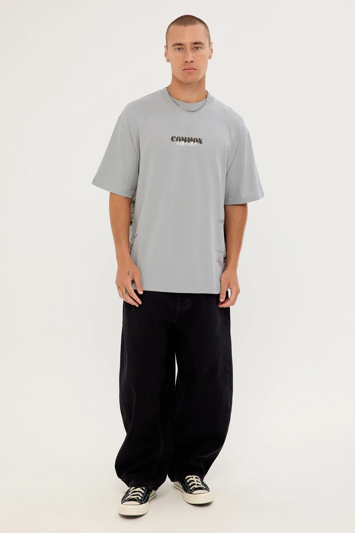 Common Need Formless Heavyweight Easy Tee Ice Grey - Image 2