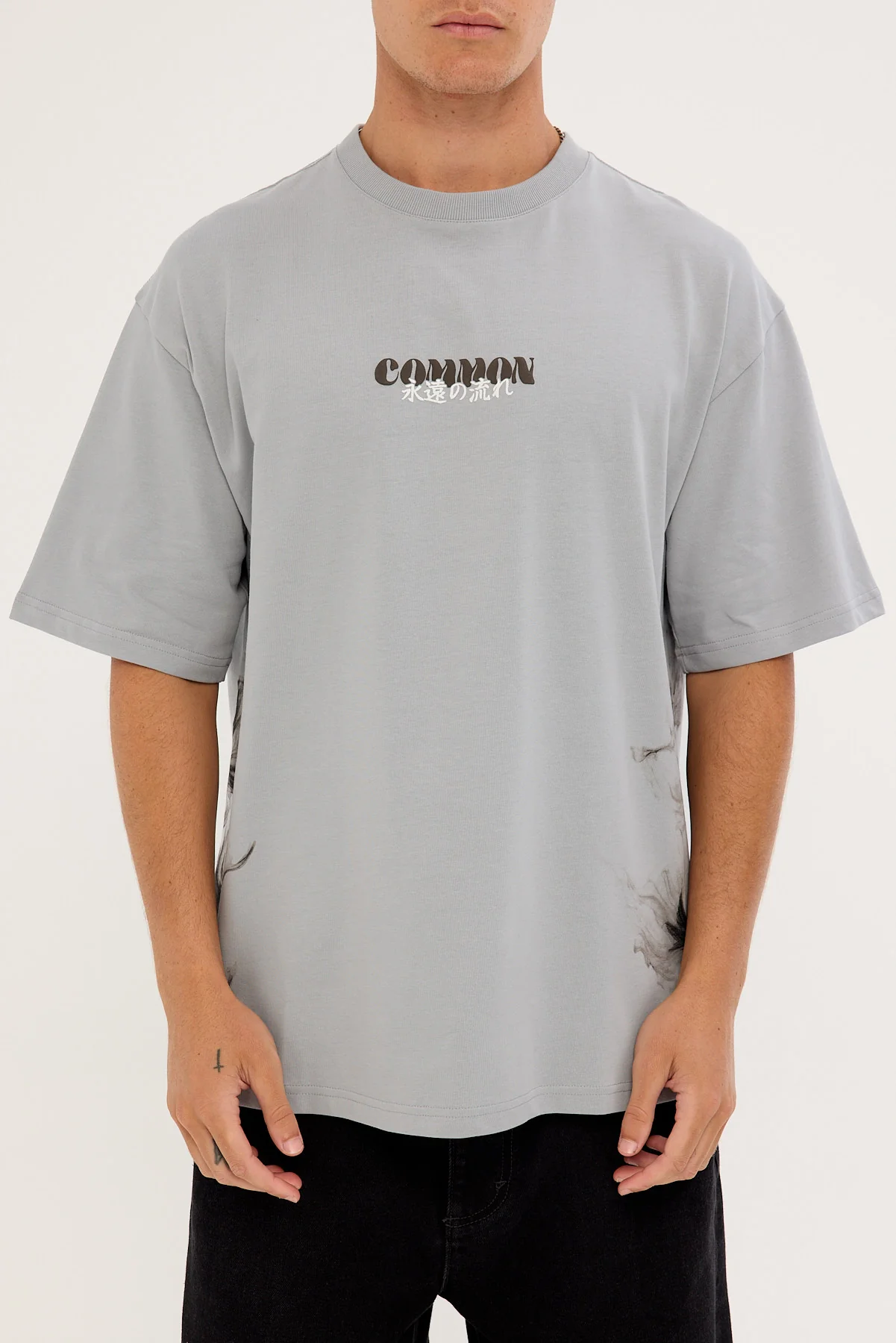 Common Need Formless Heavyweight Easy Tee Ice Grey - Image 8
